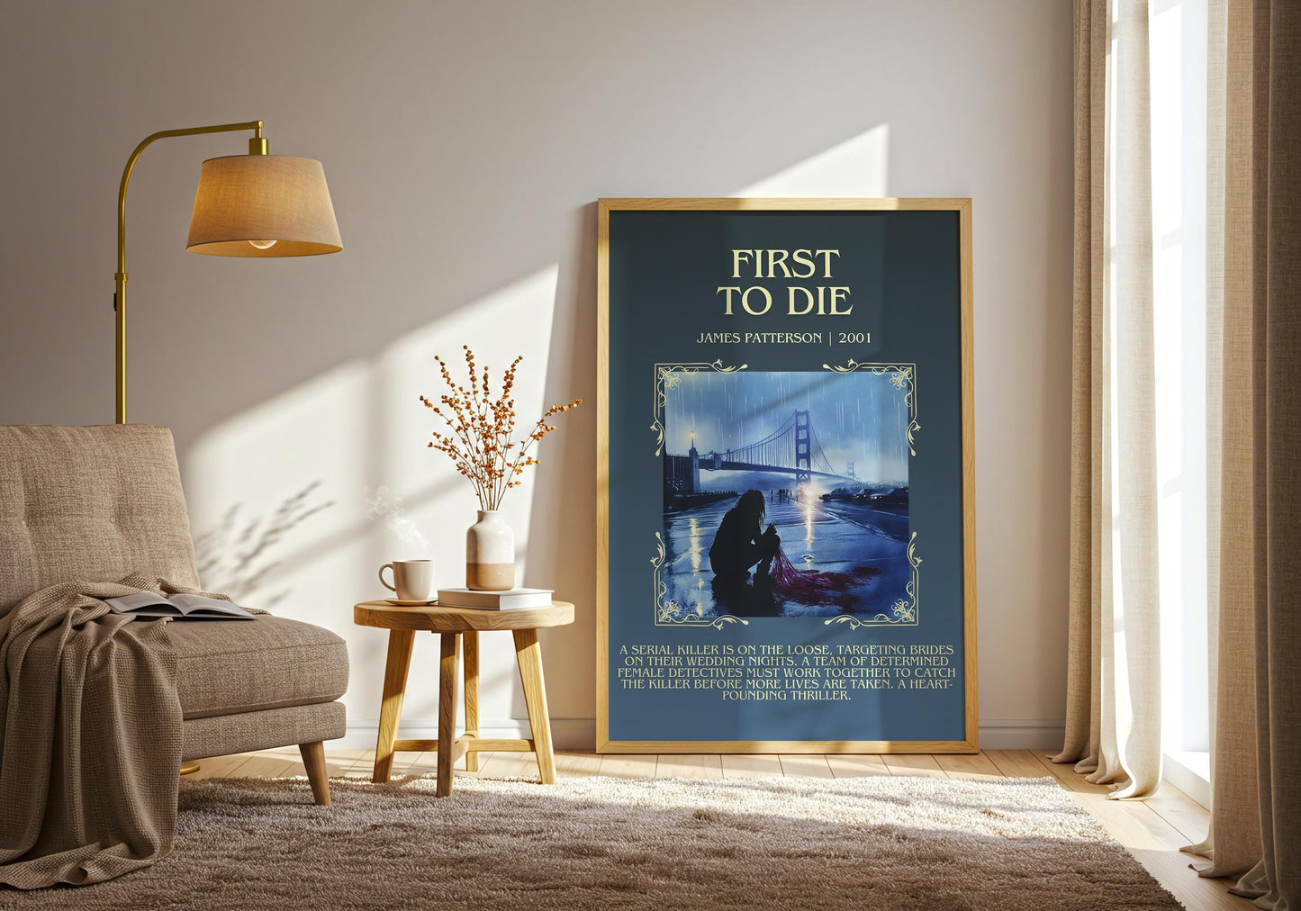 First To Die by James Patterson Descriptive, High Quality Poster Print. Free Delivery Wall Art.Author & Blurb Book Artwork.Book Summary Gift