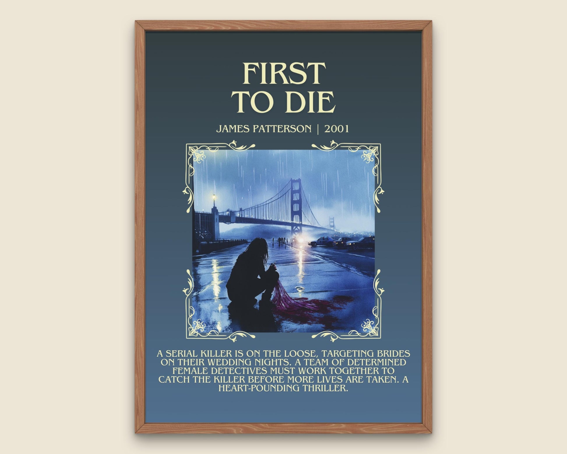 First To Die by James Patterson Descriptive, High Quality Poster Print. Free Delivery Wall Art.Author & Blurb Book Artwork.Book Summary Gift