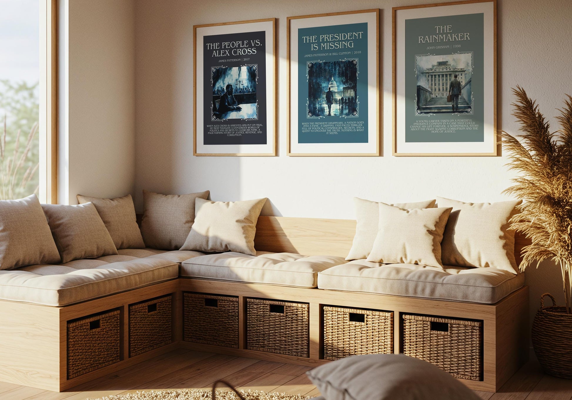 The President Is Missing by James Patterson Descriptive, High Quality Poster Print. Free Delivery Wall Art. Author & Blurb Book Artwork.
