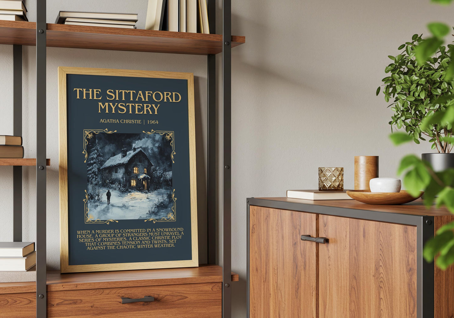 The Sittaford Mystery by Agatha Christie Descriptive, High Quality Poster Print.Free Delivery Wall Art.Author&Blurb Book Artwork.Decor Gift