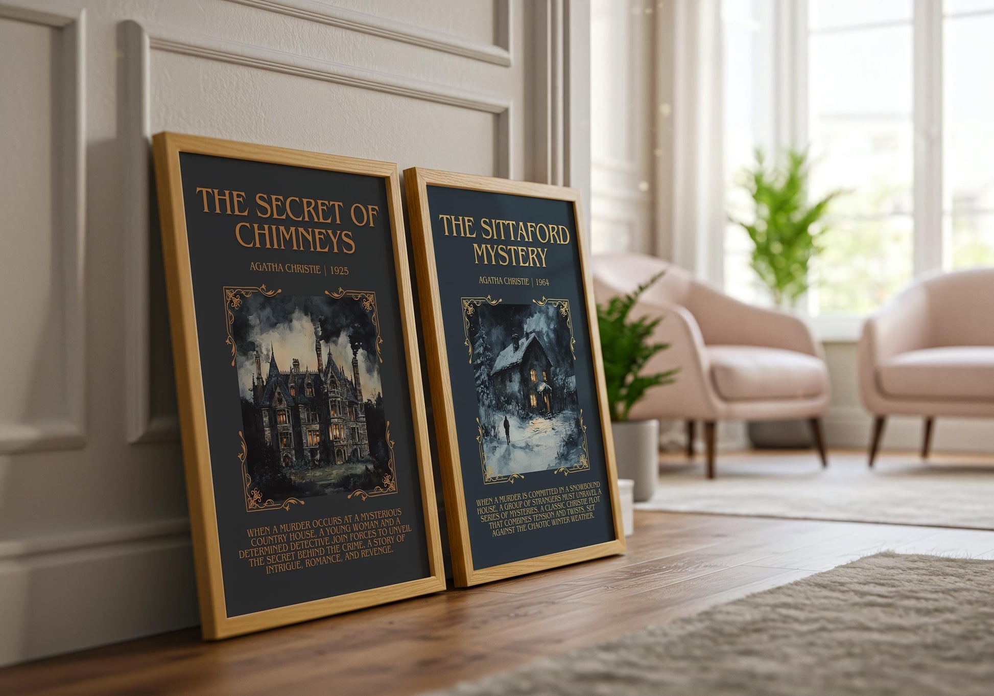 The Sittaford Mystery by Agatha Christie Descriptive, High Quality Poster Print.Free Delivery Wall Art.Author&Blurb Book Artwork.Decor Gift