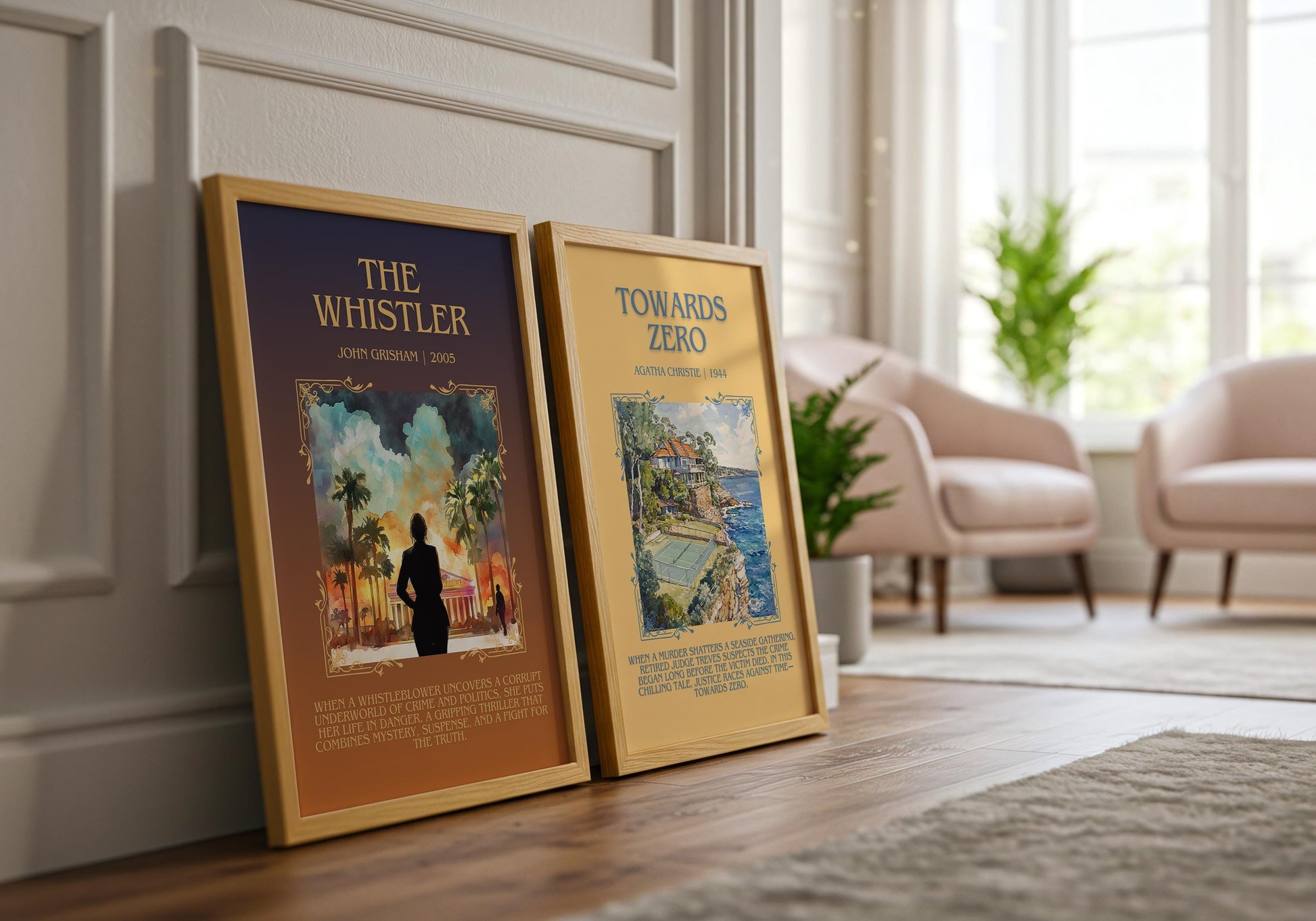 Towards Zero by Agatha Christie Descriptive, High Quality Poster Print.Free Delivery Wall Art.Author&Blurb Book Artwork. Book Summary Gift