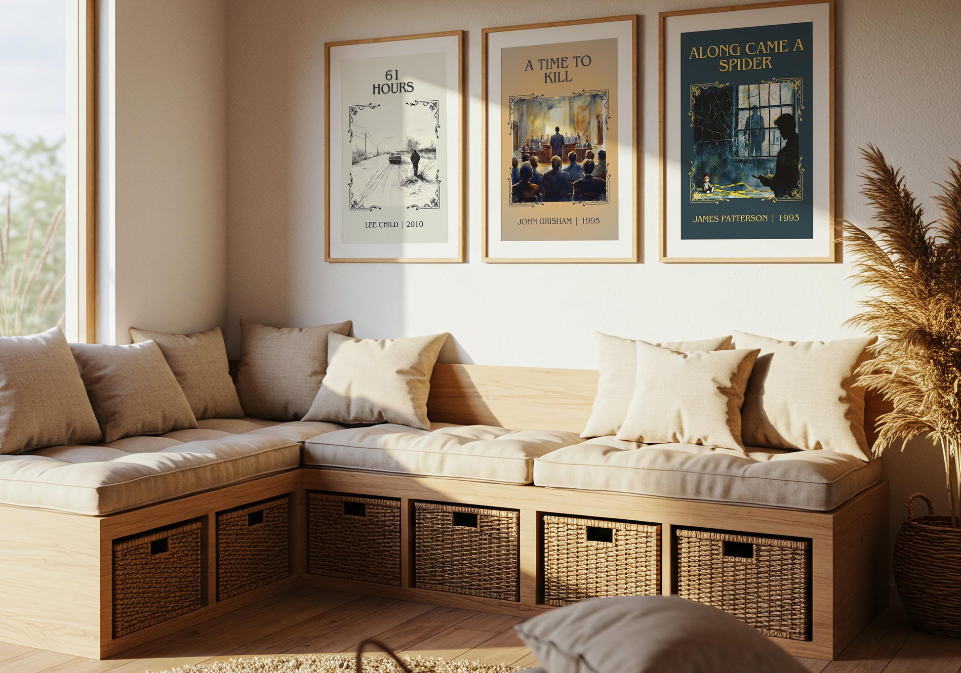 61 Hours by Lee Child High Quality Poster Print. Free Delivery Wall Art. Author & Blurb Book/Novel Minimalist Art Gift