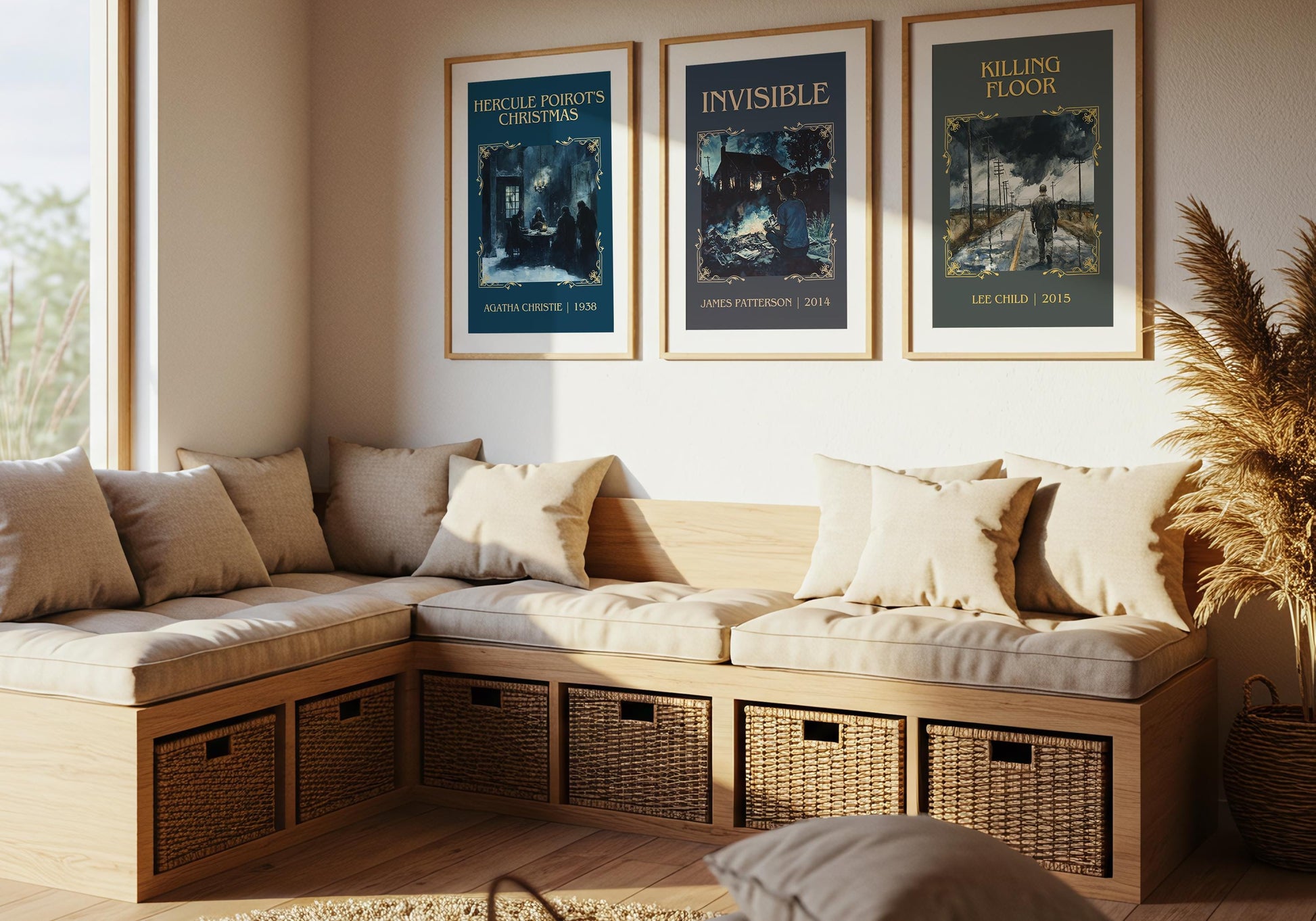 Hercule Poirot's Christmas by Agatha Christie High Quality Poster Print. Free Delivery Wall Art. Author&Blurb Book/Novel Minimalist Art Gift