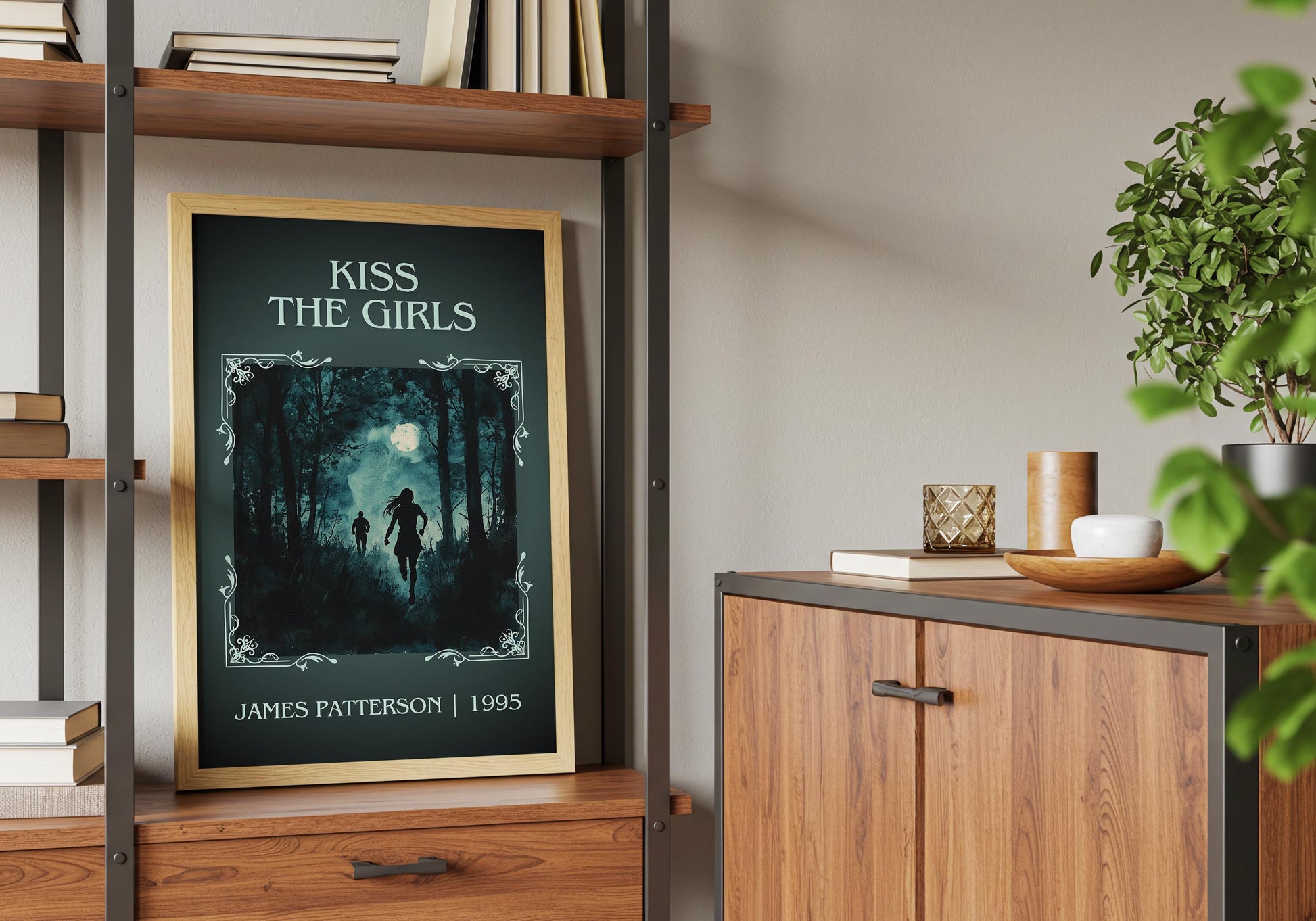Kiss The Girls by James Patterson High Quality Poster Print. Free Delivery Wall Art. Author & Blurb Book/Novel Minimalist Art Gift Decor