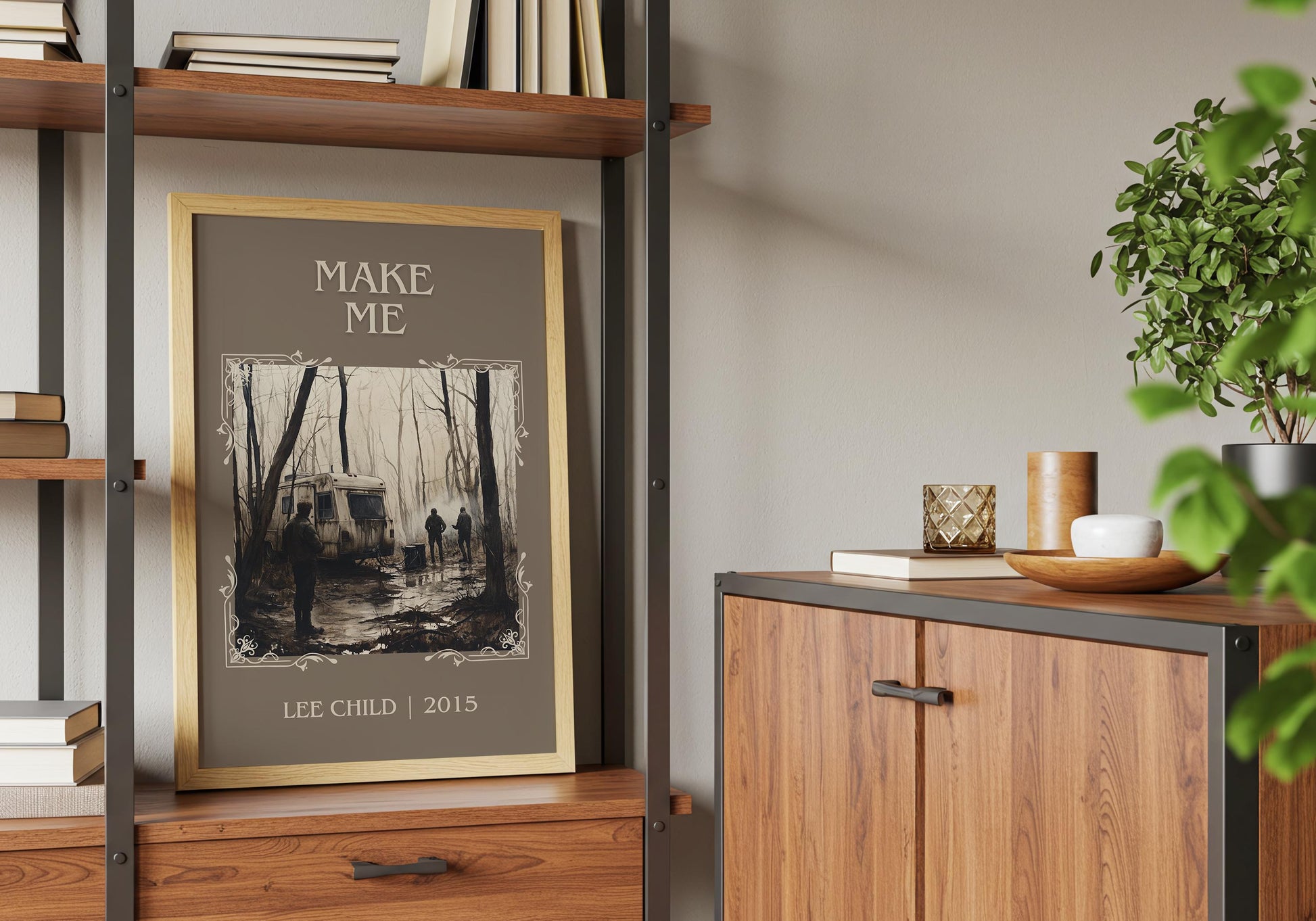 Make Me by Lee Child High Quality Poster Print. Free Delivery Wall Art. Author & Blurb Book/Novel Minimalist Art Gift Decor