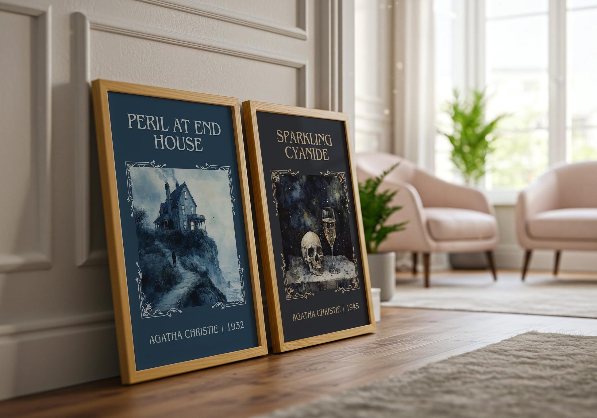 Peril At End House by Agatha Christie High Quality Poster Print. Free Delivery Wall Art. Author & Blurb Book/Novel Minimalist Art Gift Decor