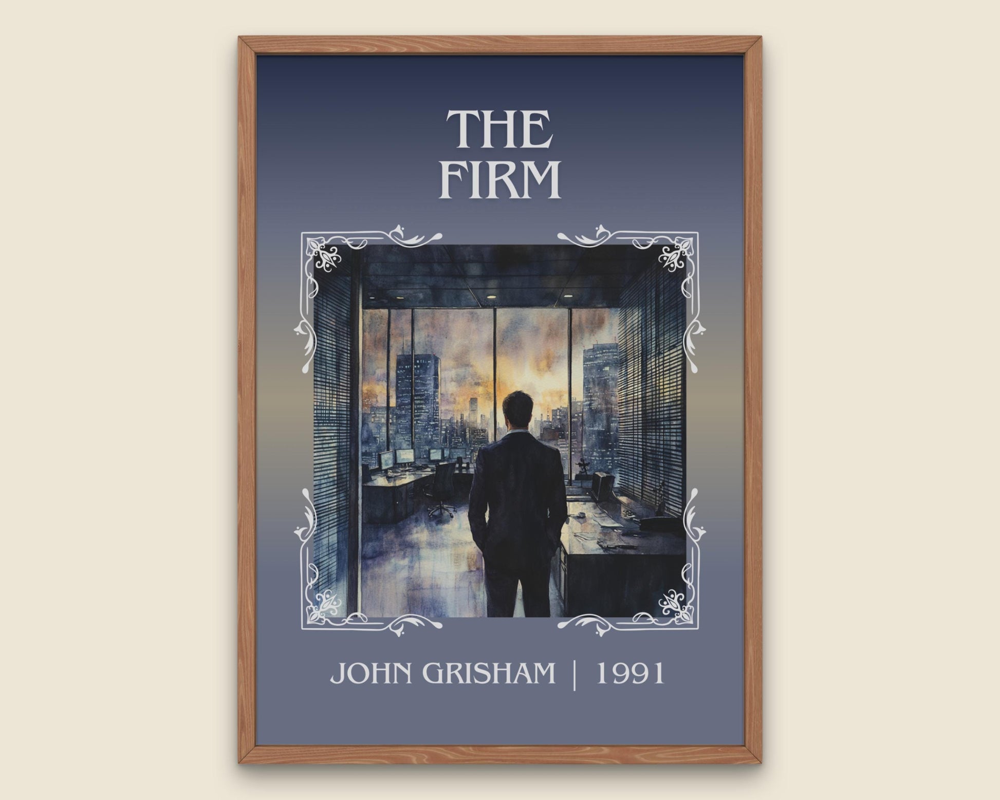 The Firm by John Grisham High Quality Poster Print. Free Delivery Wall Art. Author & Blurb Book/Novel Minimalist Art Gift Decor
