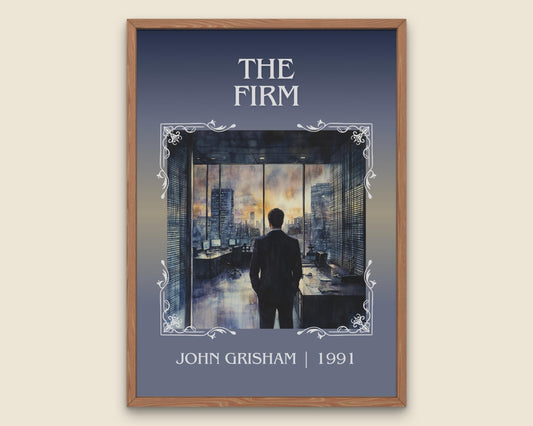 The Firm by John Grisham High Quality Poster Print. Free Delivery Wall Art. Author & Blurb Book/Novel Minimalist Art Gift Decor