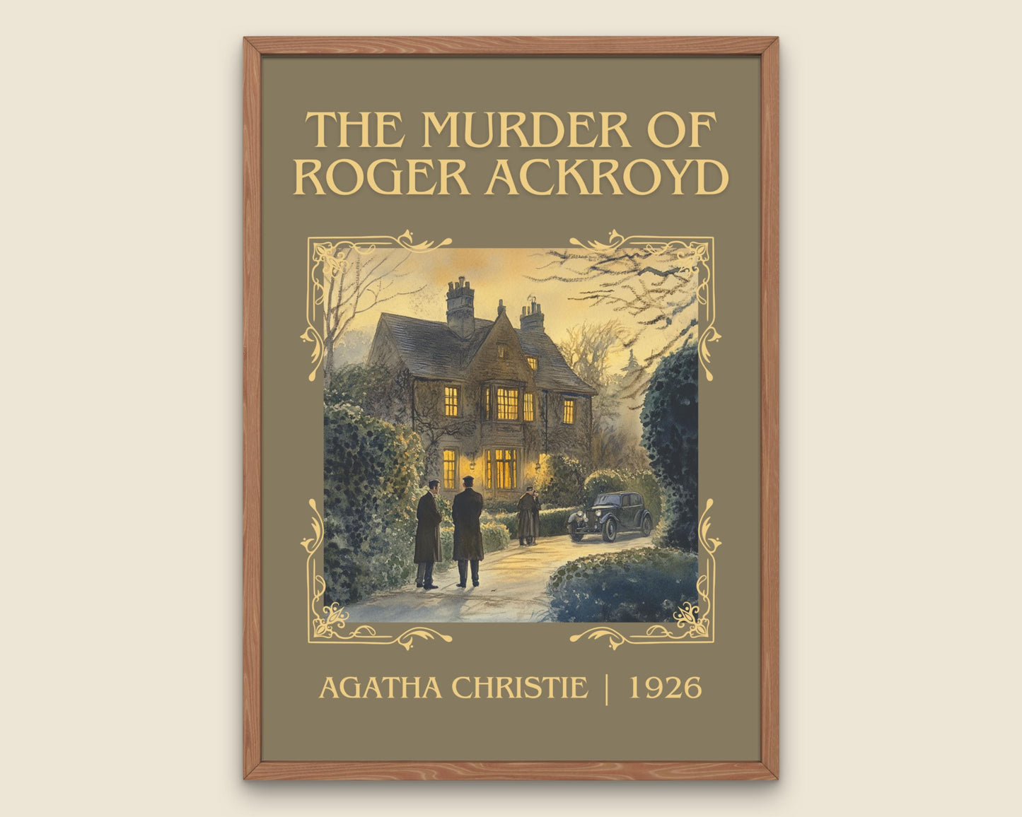 The Murder Of Roger Ackroyd by Agatha Christie High Quality Poster Print. Free Delivery Wall Art-Author&Blurb Book/Novel Minimalist Art Gift