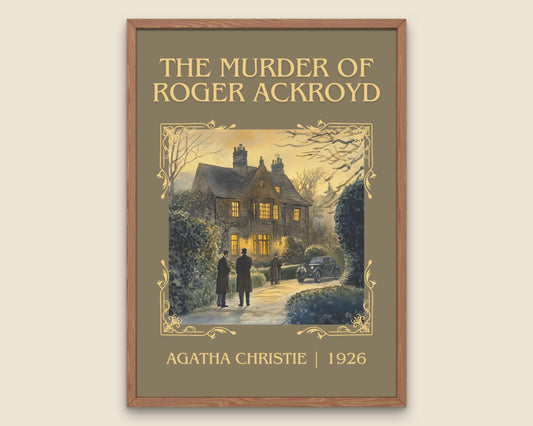 The Murder Of Roger Ackroyd by Agatha Christie High Quality Poster Print. Free Delivery Wall Art-Author&Blurb Book/Novel Minimalist Art Gift