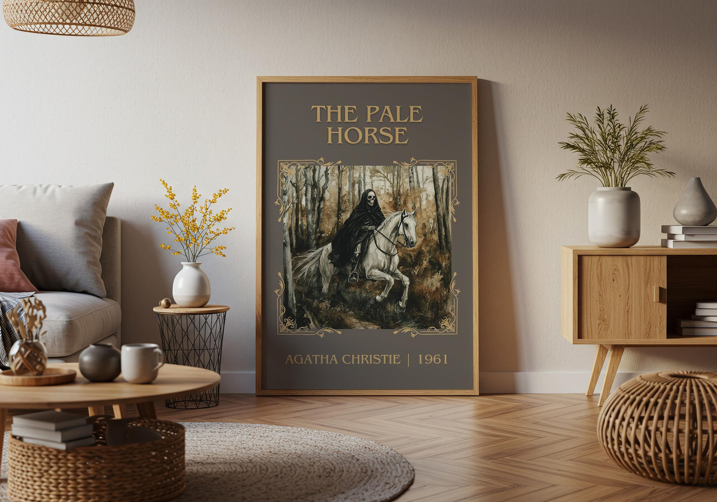 The Pale Horse by Agatha Christie High Quality Poster Print. Free Delivery Wall Art-Author & Blurb Book/Novel Minimalist Art Gift