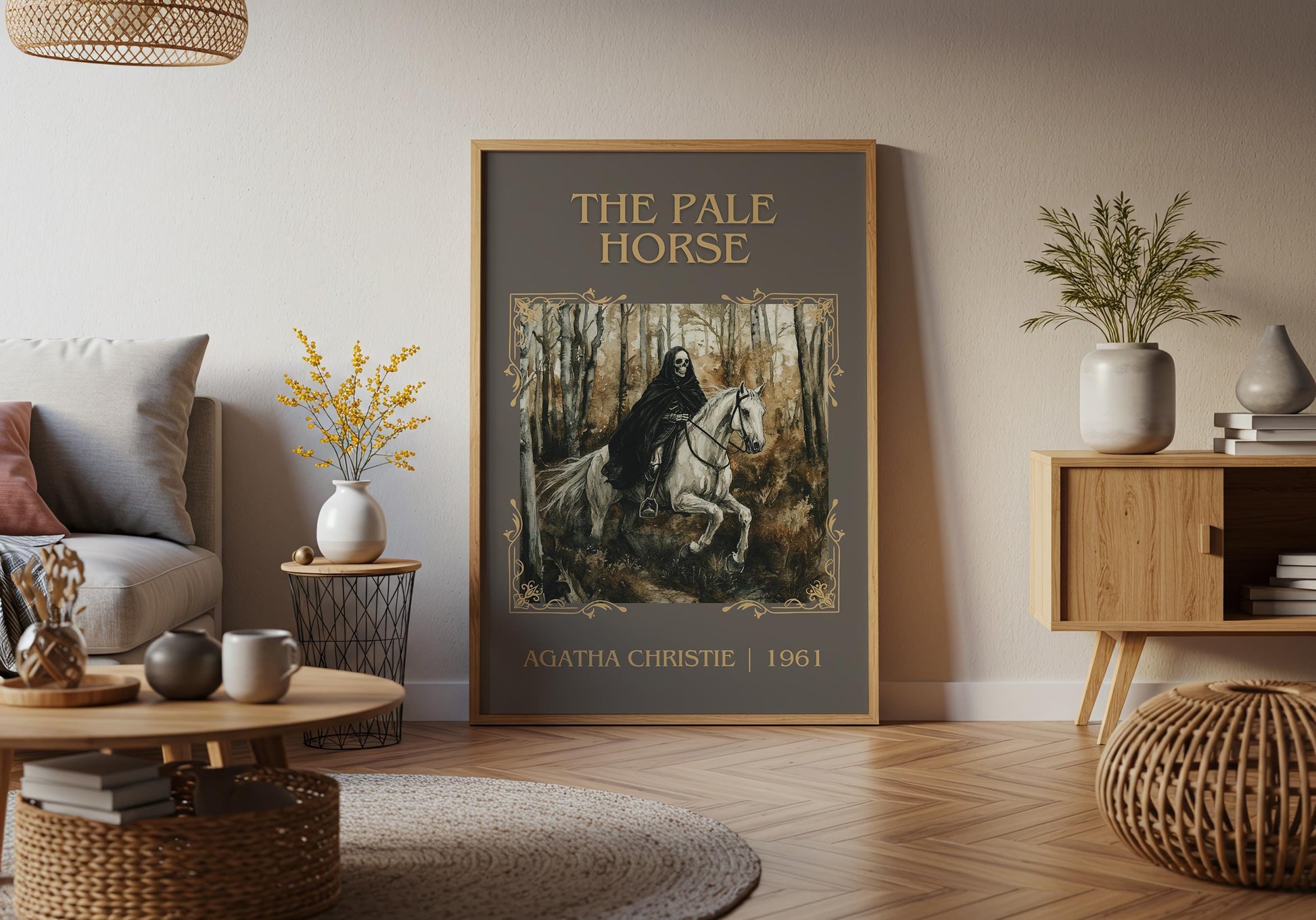 The Pale Horse by Agatha Christie High Quality Poster Print. Free Delivery Wall Art-Author & Blurb Book/Novel Minimalist Art Gift