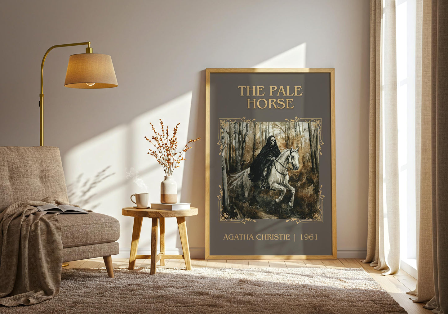 The Pale Horse by Agatha Christie High Quality Poster Print. Free Delivery Wall Art-Author & Blurb Book/Novel Minimalist Art Gift