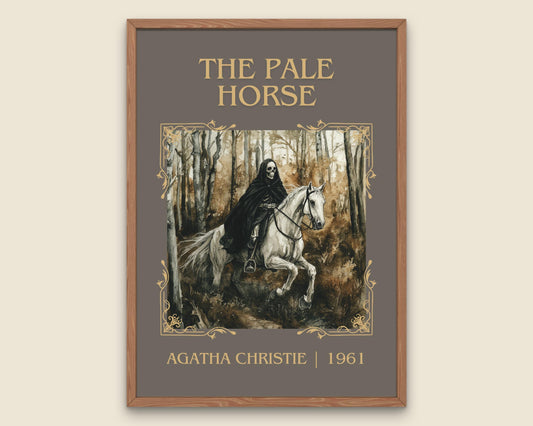 The Pale Horse by Agatha Christie High Quality Poster Print. Free Delivery Wall Art-Author & Blurb Book/Novel Minimalist Art Gift