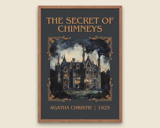 The Secret Of Chimneys by Agatha Christie High Quality Poster Print. Free Delivery Wall Art-Author & Blurb Book/Novel Minimalist Art Gift