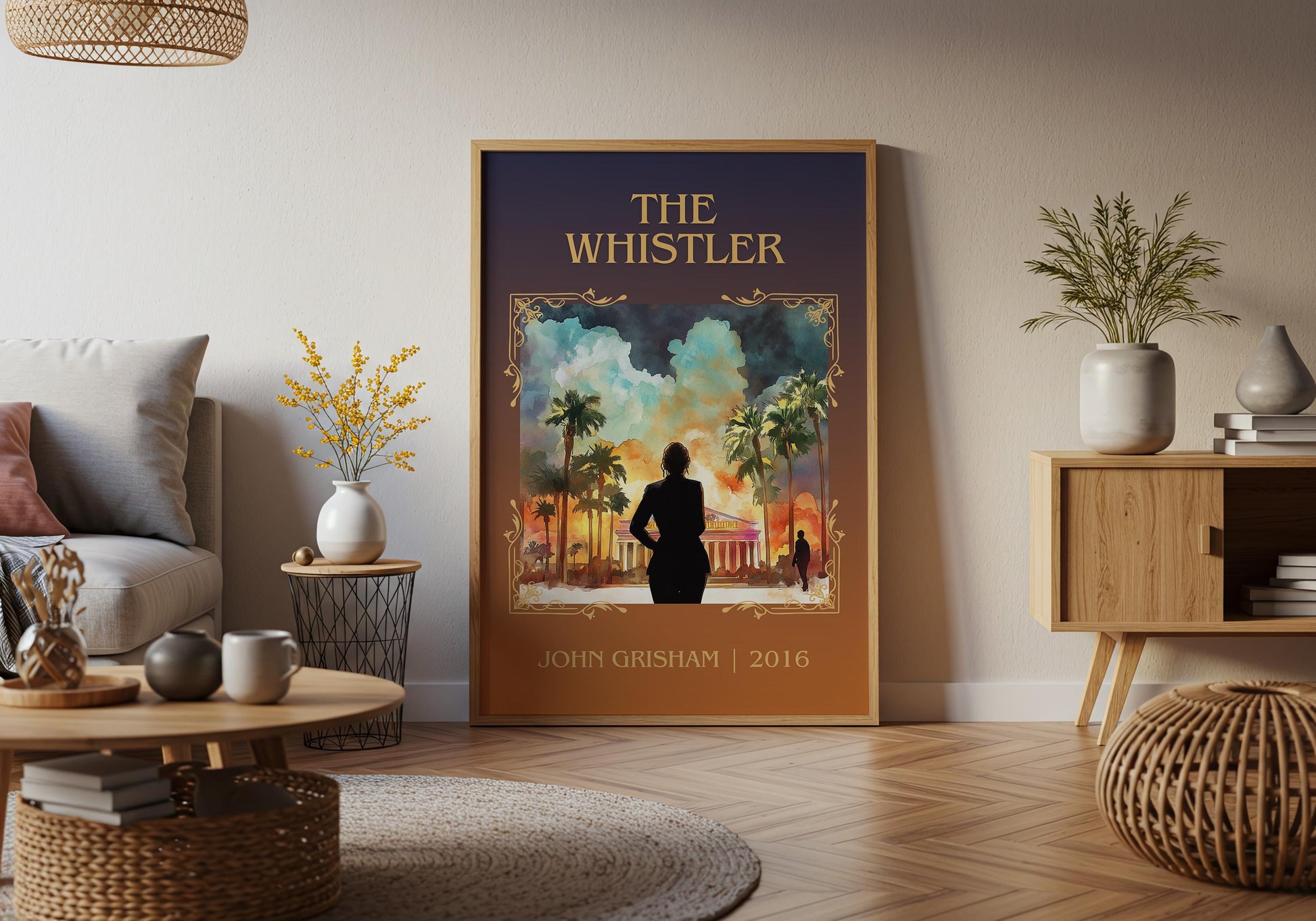 The Whistler by John Grisham High Quality Poster Print. Free Delivery Wall Art-Author & Blurb Book/Novel Minimalist Art Gift