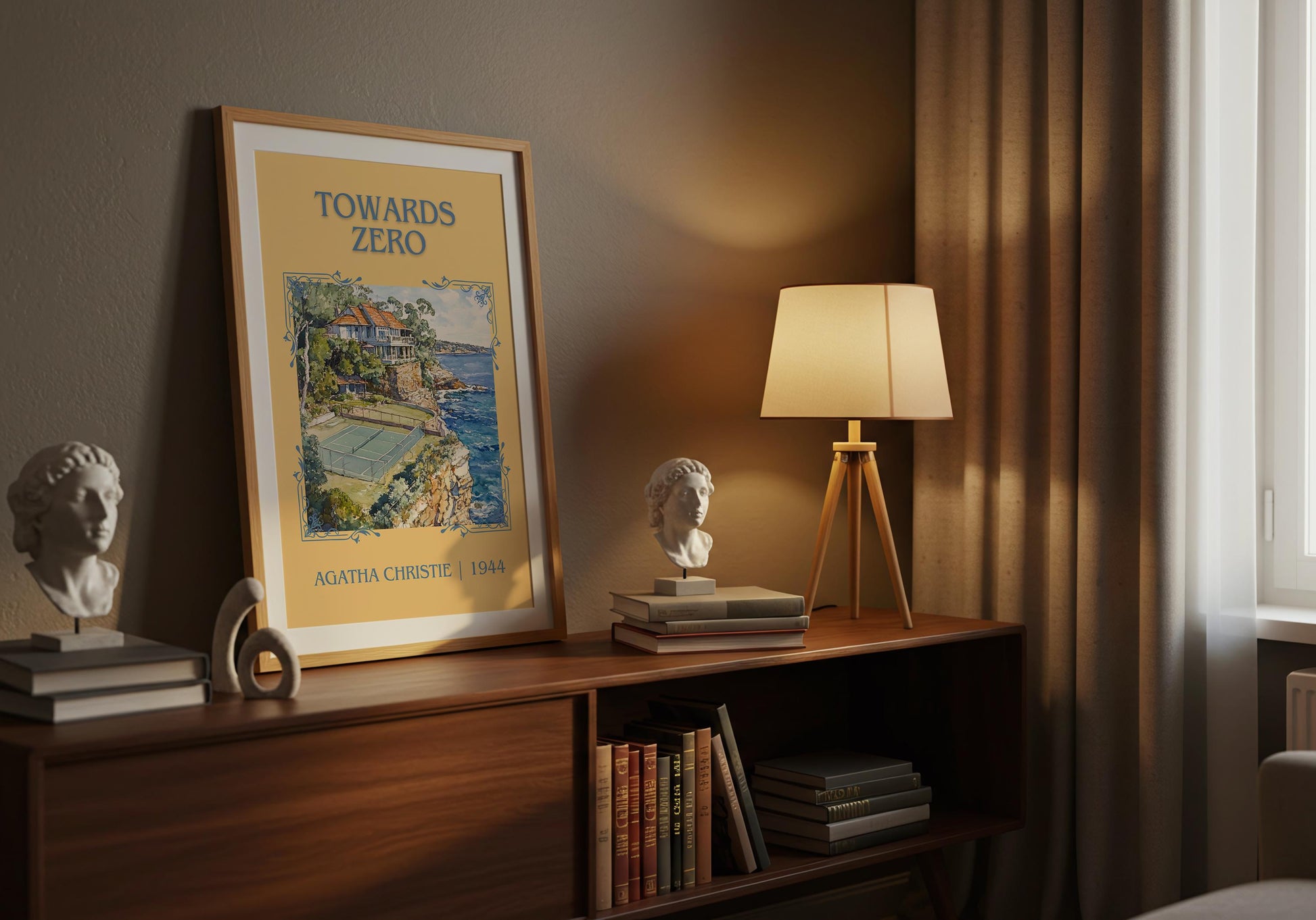 Towards Zero by Agatha Christie High Quality Poster Print. Free Delivery Wall Art-Author & Blurb Book/Novel Minimalist Art Gift