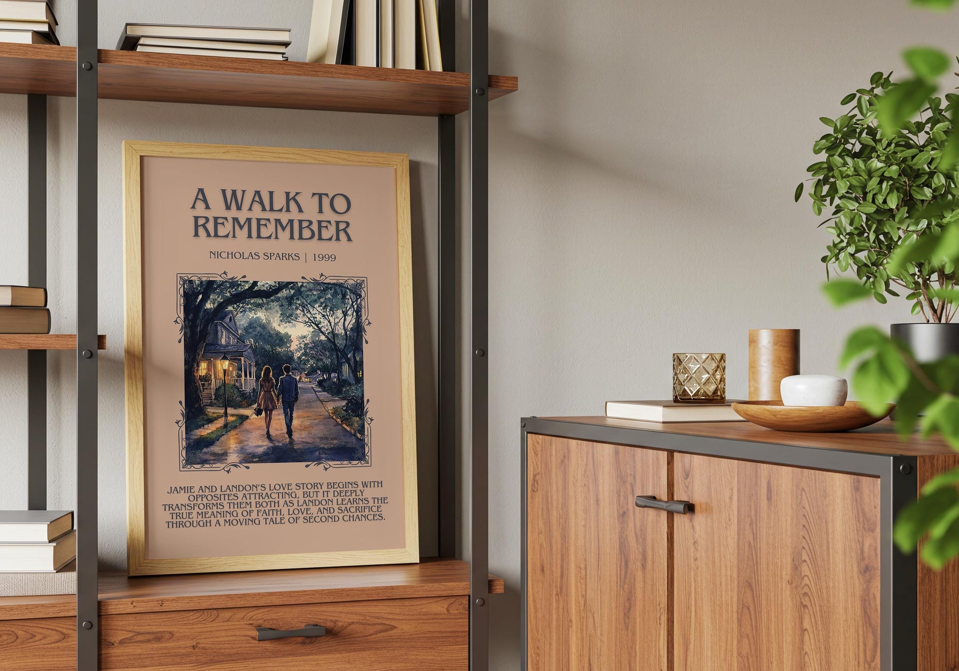 A Walk To Remember by Nicholas Sparks Descriptive, High Quality Poster Print.Free Delivery Wall Art.Author&Blurb Book Artwork. Book Gift