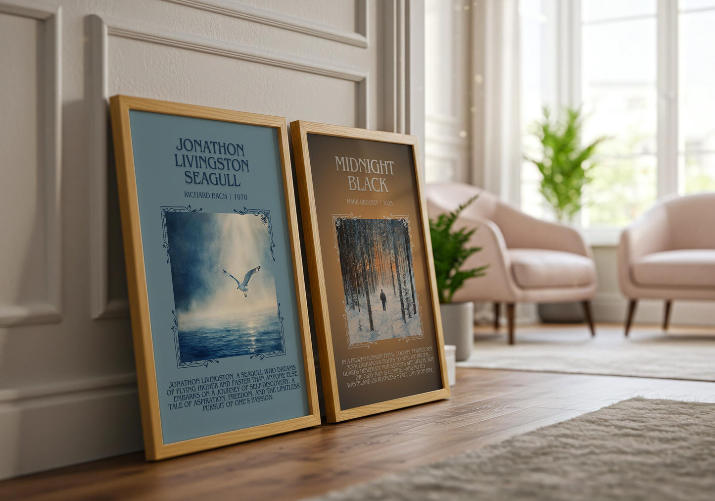 Jonathan Livingston Seagull by Richard Bach Descriptive, High Quality Poster Print.Free Delivery Wall Art.Author&Blurb Book Artwork. Gift