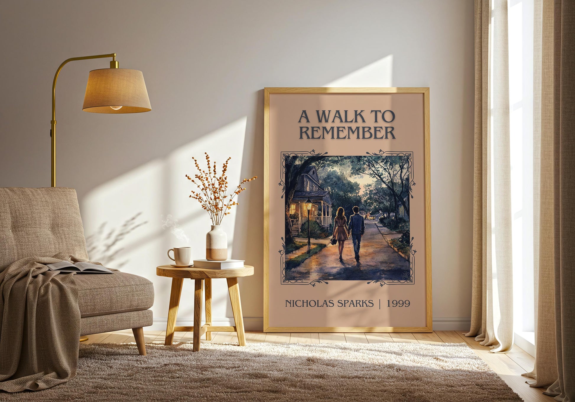 A Walk To Remember by Nicholas Sparks High Quality Poster Print. Free Delivery Wall Art-Author & Blurb Book/Novel Minimalist Art Gift