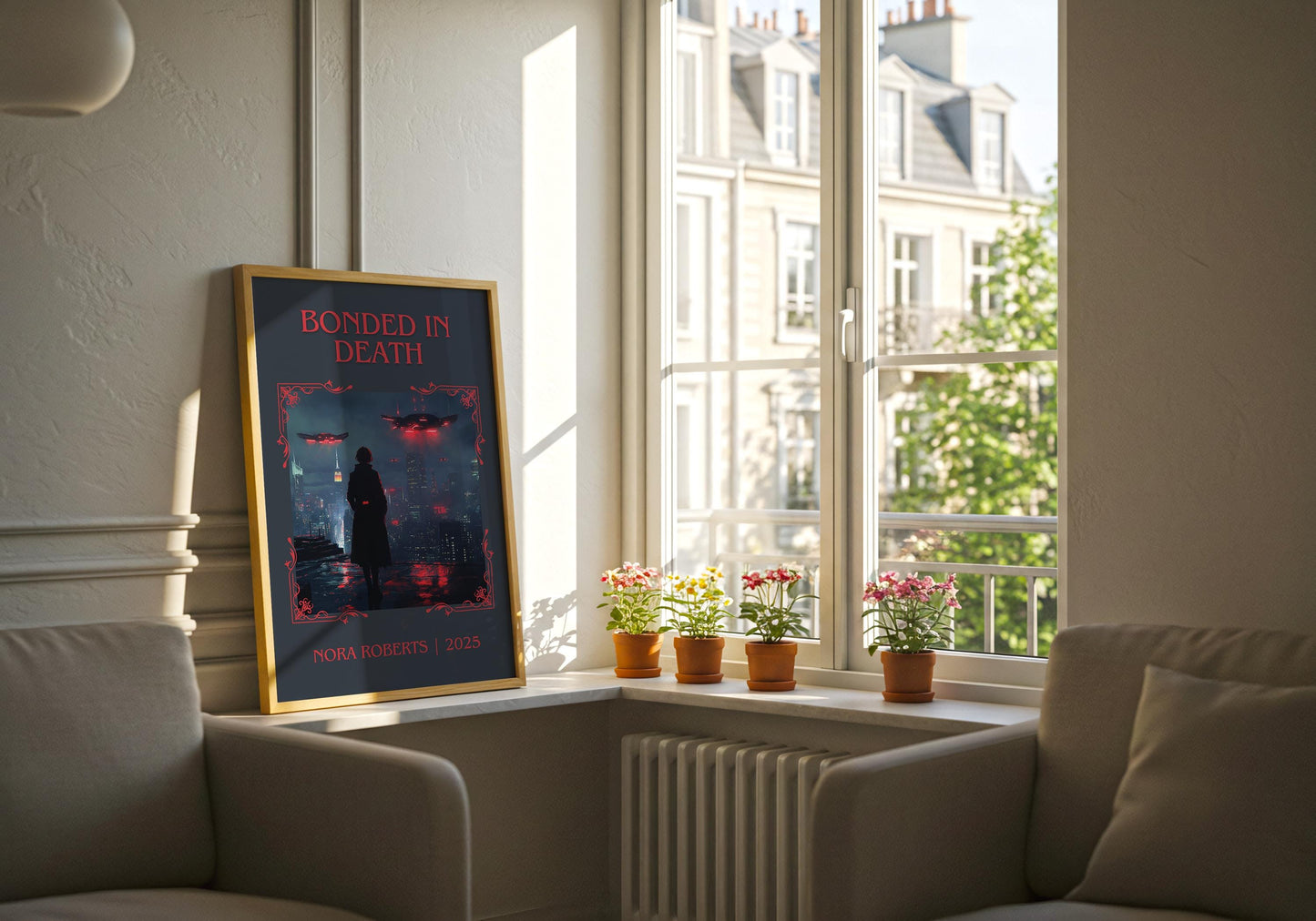 Bonded In Death by Nora Roberts High Quality Poster Print. Free Delivery Wall Art-Author & Blurb Book/Novel Minimalist Novel Art Gift