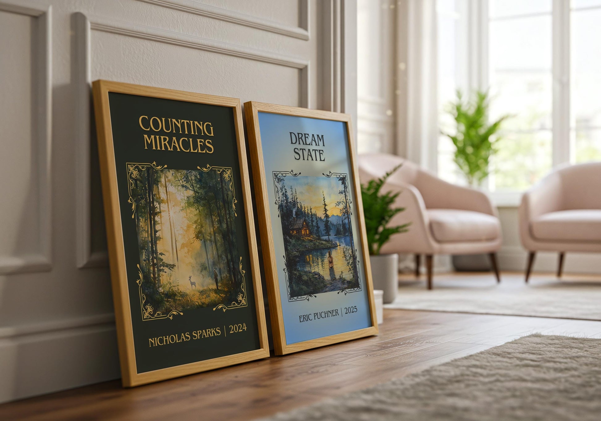 Counting Miracles by Nicholas Sparks High Quality Poster Print. Free Delivery Wall Art-Author & Blurb Book/Novel Minimalist Novel Art Gift