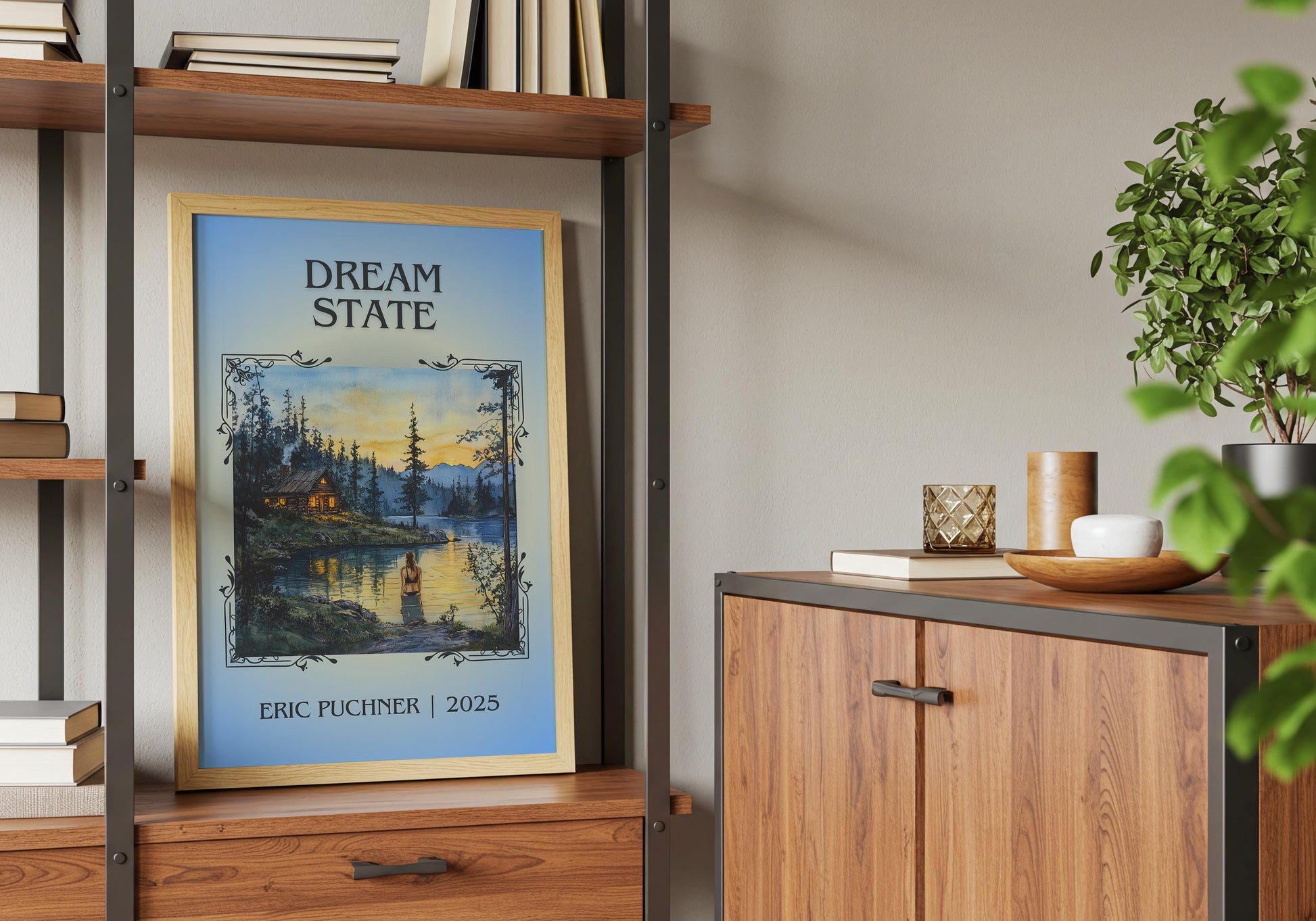 Dream State by Eric Puchner High Quality Poster Print. Free Delivery Wall Art-Author & Blurb Book/Novel Minimalist Novel Art Gift
