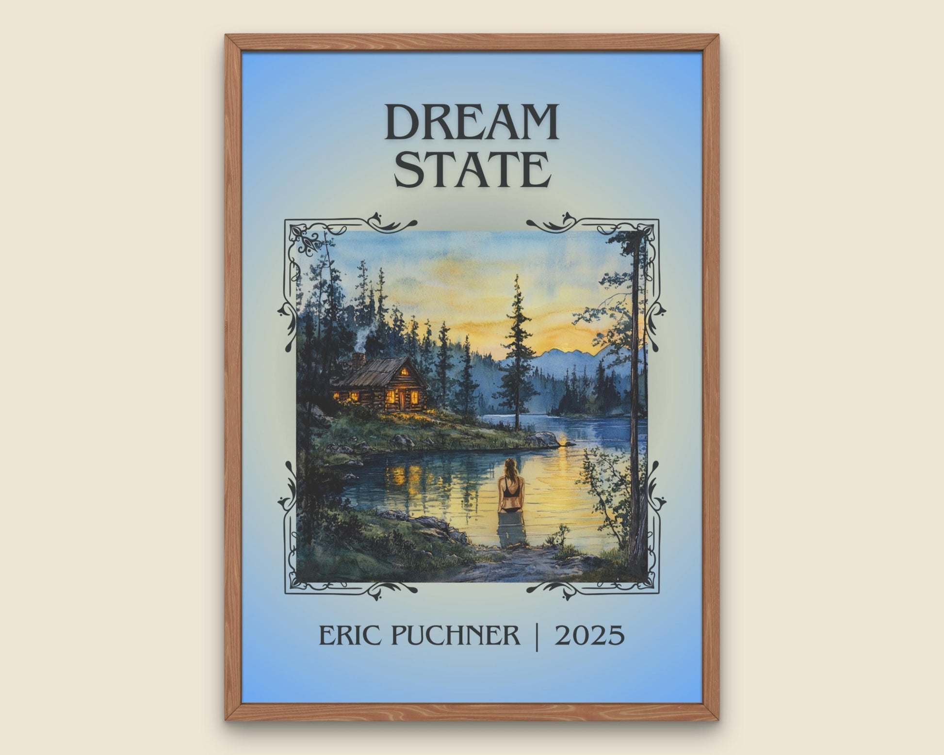 Dream State by Eric Puchner High Quality Poster Print. Free Delivery Wall Art-Author & Blurb Book/Novel Minimalist Novel Art Gift