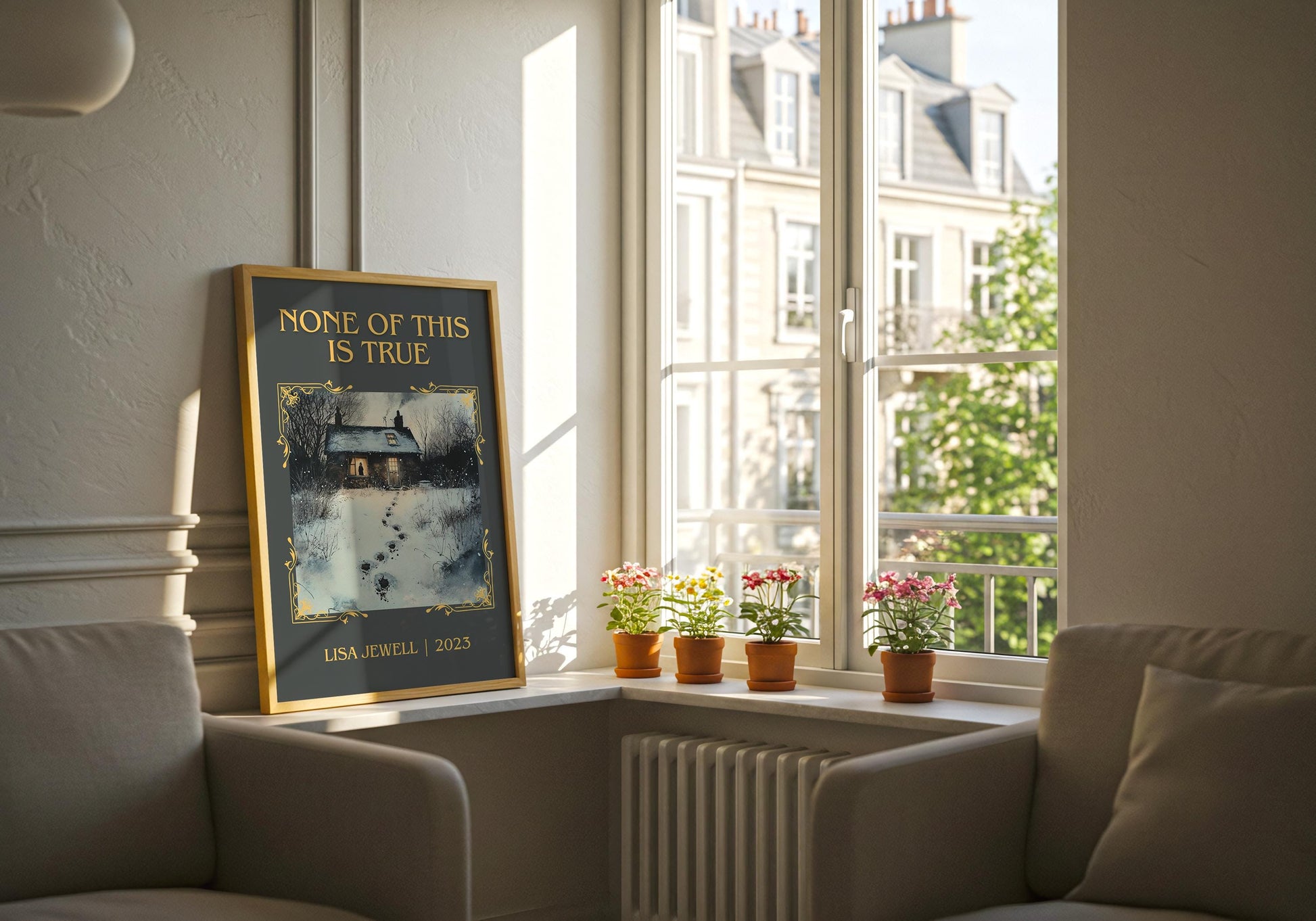None Of This Is True by Lisa Jewell High Quality Poster Print.Free Delivery Wall Art-Author & Blurb Book/Novel Minimalist Novel Gift