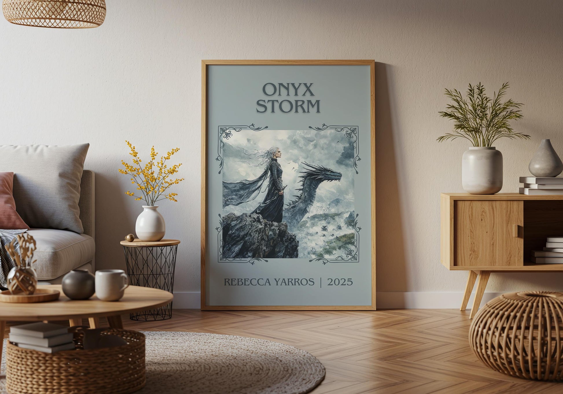 Onyx Storm by Rebecca Yarros High Quality Poster Print. Free Delivery Wall Art-Author & Blurb Book/Novel Minimalist Novel Art Novel Gift