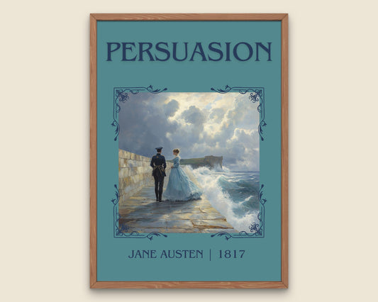 Persuasion by Jane Austen High Quality Poster Print. Free Delivery Wall Art-Author & Blurb Book/Novel Minimalist Novel Art Novel Gift