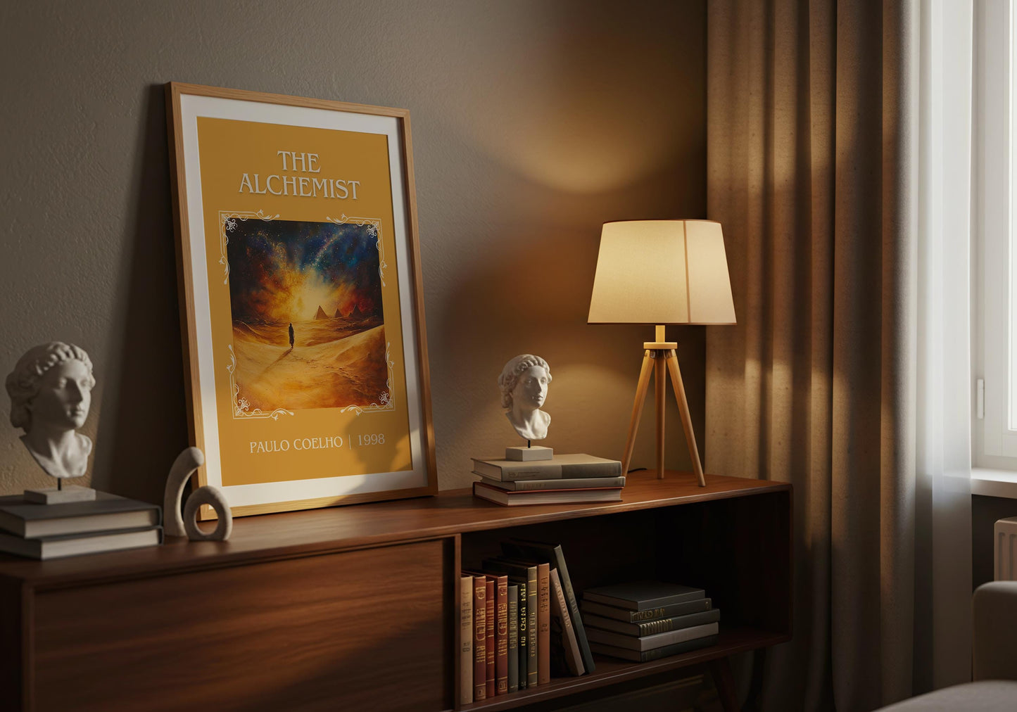 The Alchemist by Paul Coelho High Quality Poster Print. Fast, Free Delivery Wall Art. Author, Title Book/Novel Artwork. Minimalist