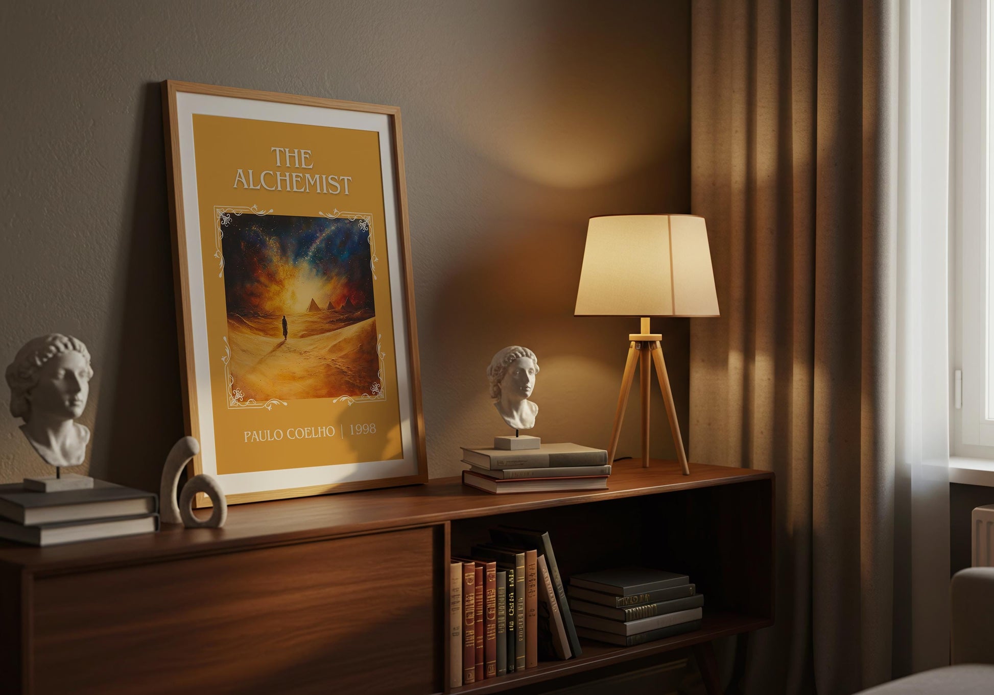 The Alchemist by Paul Coelho High Quality Poster Print. Fast, Free Delivery Wall Art. Author, Title Book/Novel Artwork. Minimalist