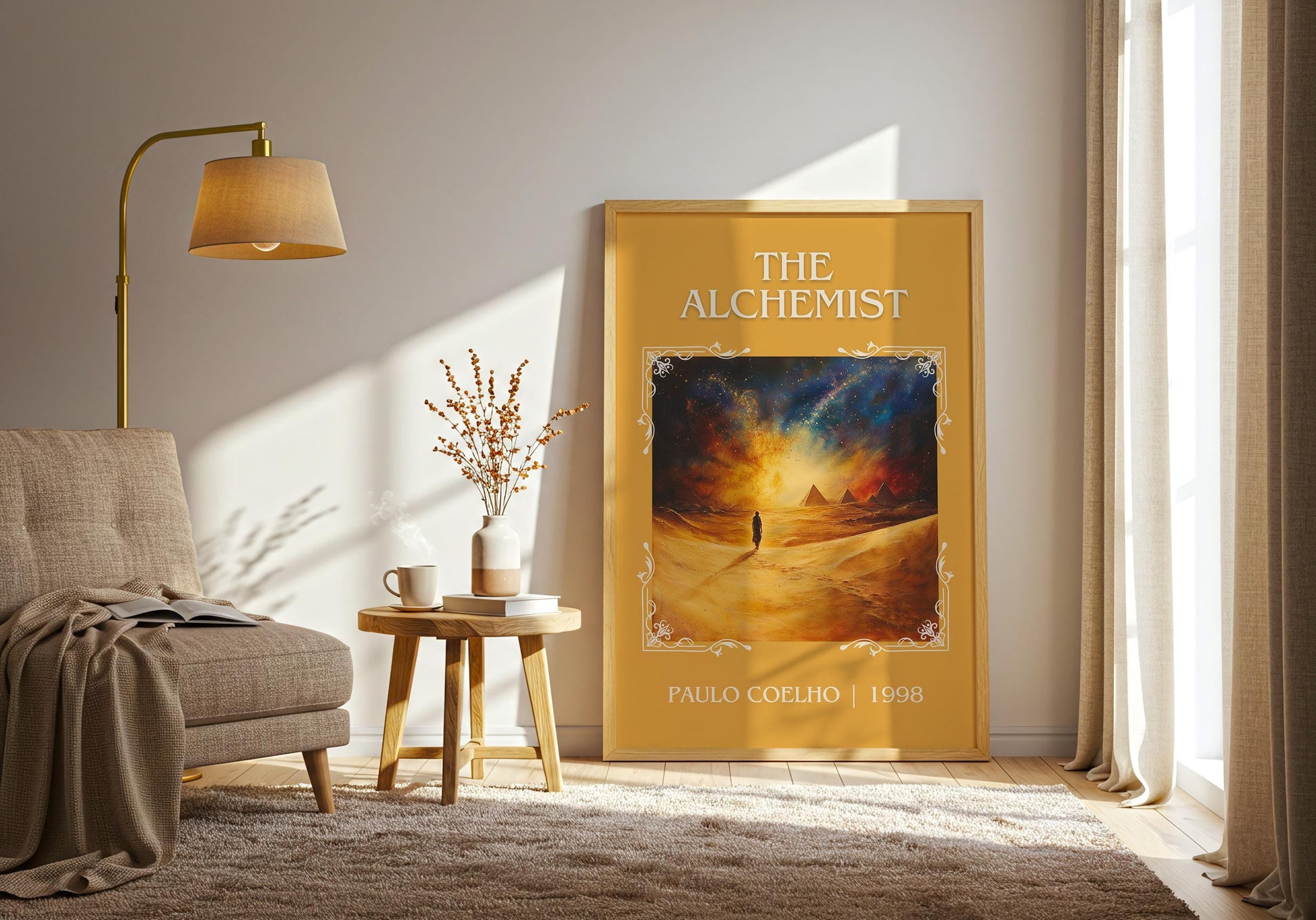 The Alchemist by Paul Coelho High Quality Poster Print. Fast, Free Delivery Wall Art. Author, Title Book/Novel Artwork. Minimalist