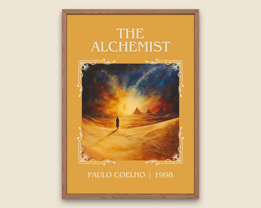 The Alchemist by Paul Coelho High Quality Poster Print. Fast, Free Delivery Wall Art. Author, Title Book/Novel Artwork. Minimalist