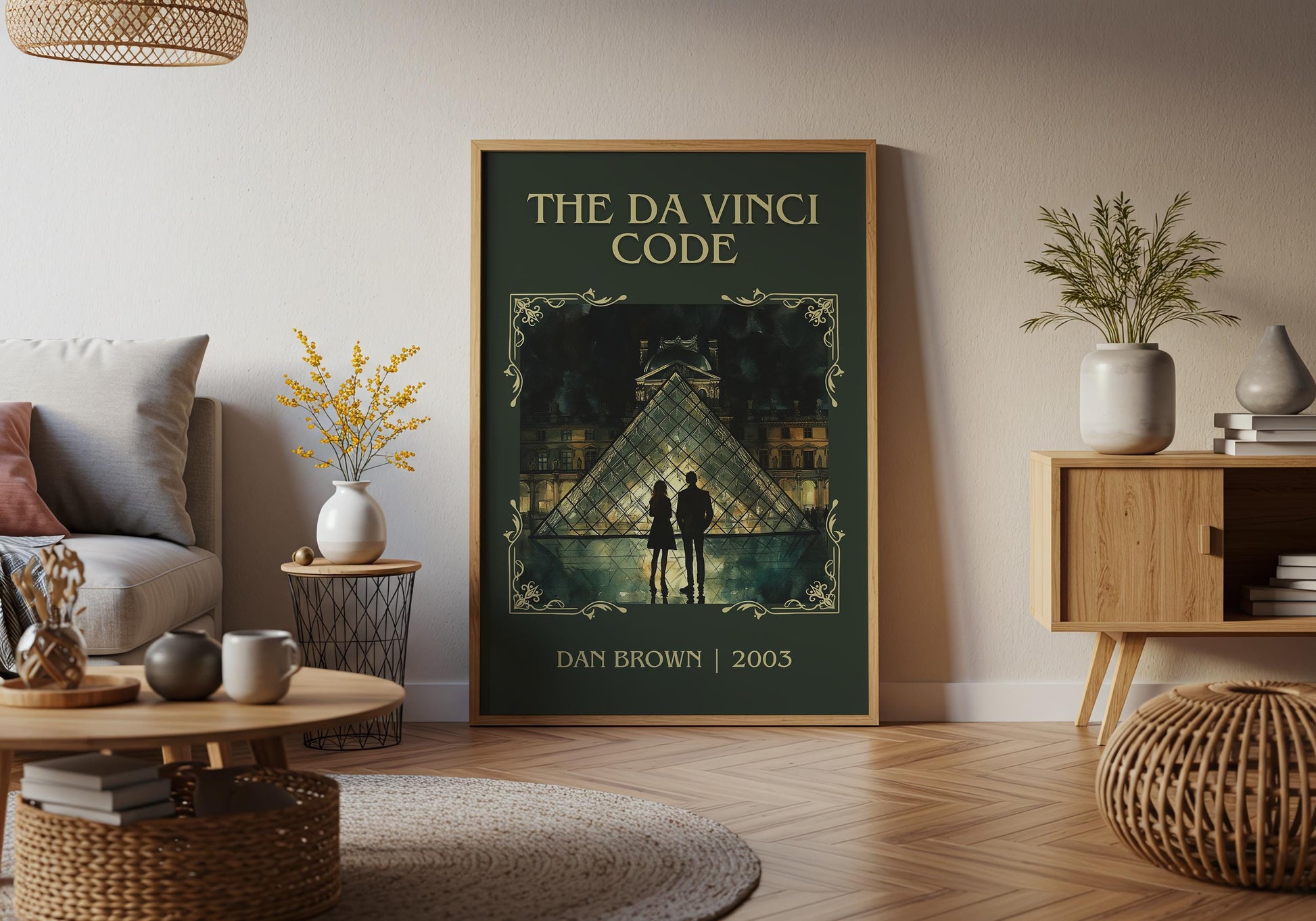 The Da Vinci Code by Dan Brown High Quality Poster Print. Fast, Free Delivery Wall Art. Author, Title Book/Novel Artwork. Minimalist