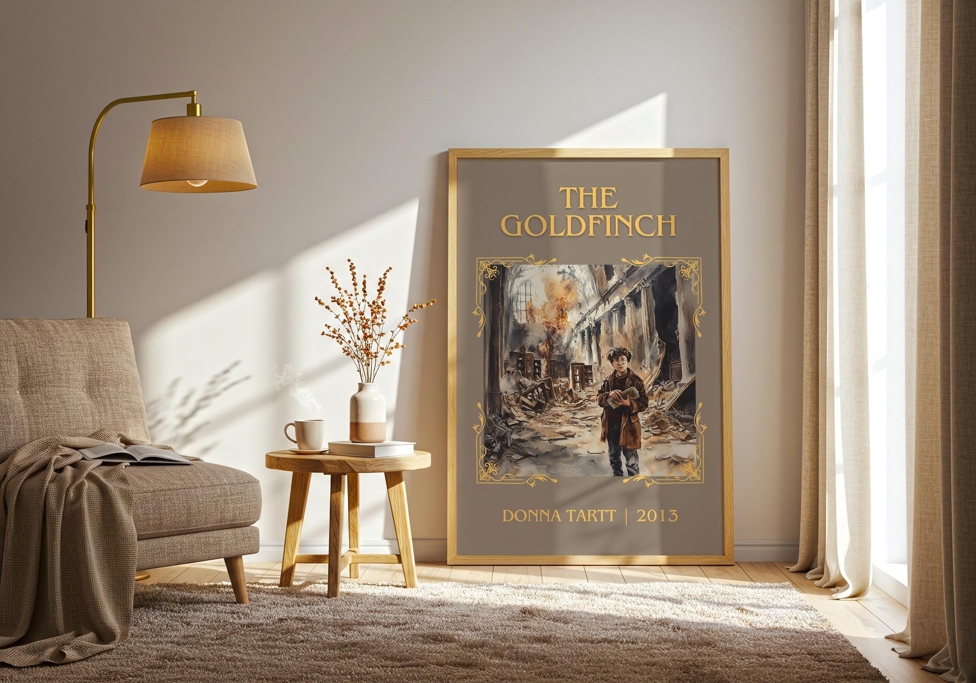 The Goldfinch by Donna Tartt High Quality Poster Print. Fast, Free Delivery Wall Art. Author, Title Book/Novel Artwork. Minimalist