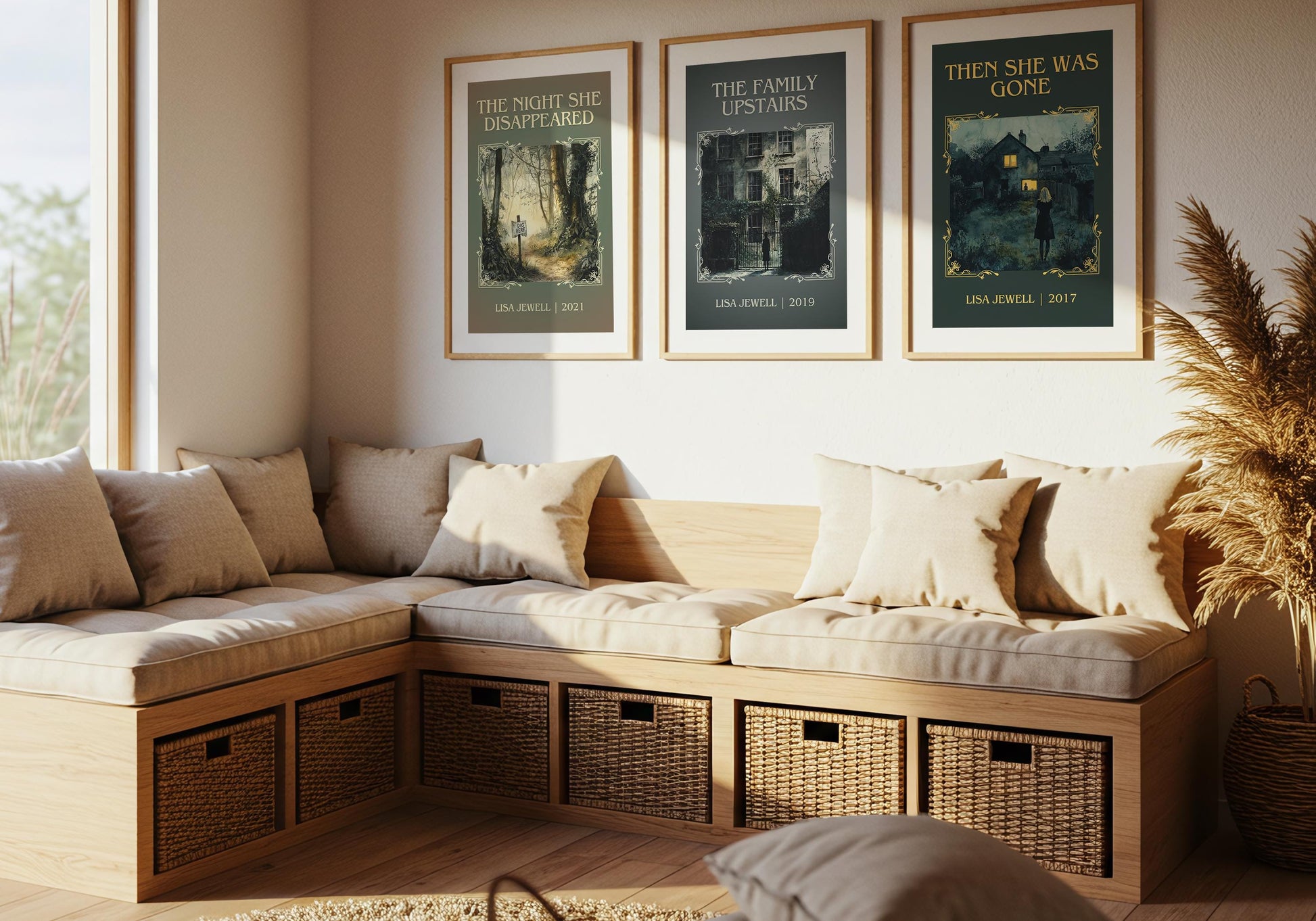 The Night She Disappeared by Lisa Jewell High Quality Poster Print. Fast-Free Delivery Wall Art. Author, Title Book/Novel Artwork.Minimalist