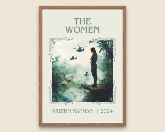 The Women by Kristin Hannah High Quality Poster Print. Fast-Free Delivery Wall Art. Author, Title Book/Novel Artwork.Minimalist