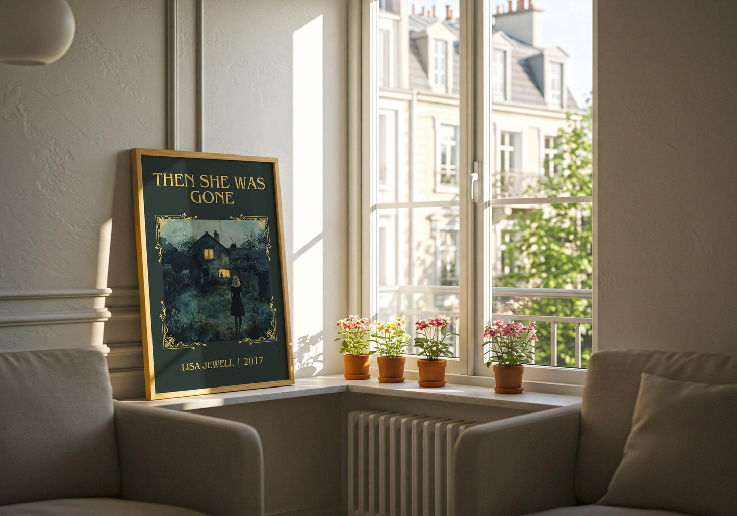 Then She Was Gone by Lisa Jewell High Quality Poster Print. Fast-Free Delivery Wall Art. Author, Title Book/Novel Artwork.Minimalist