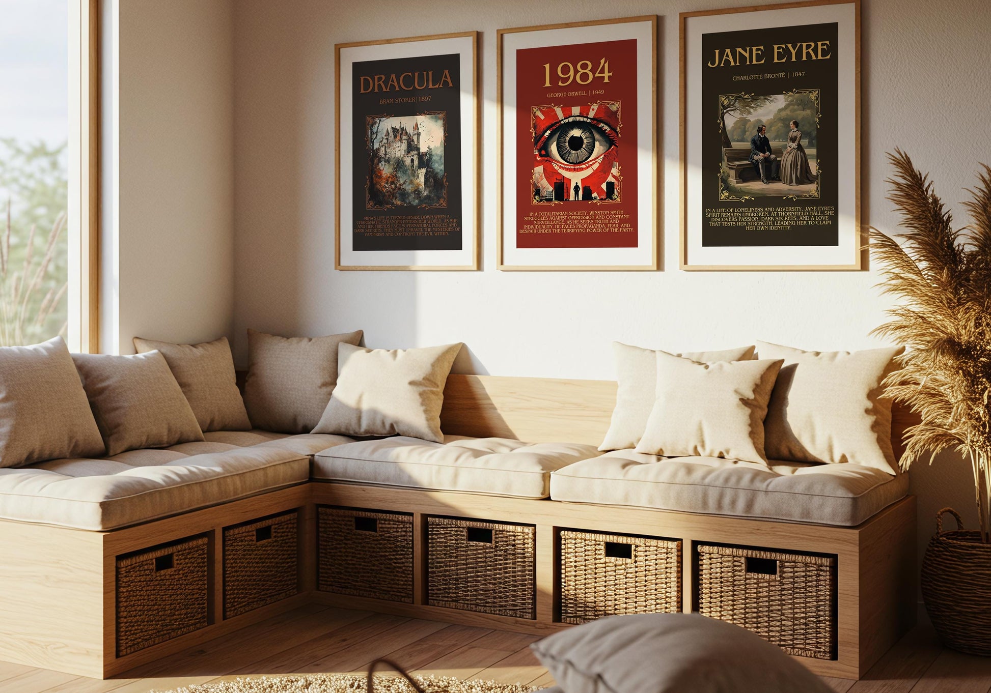 1984 by George Orwell Descriptive, High Quality Poster Print. Fast, Free Delivery Wall Art. Author and Blurb Book/Novel Artwork. Free Custom