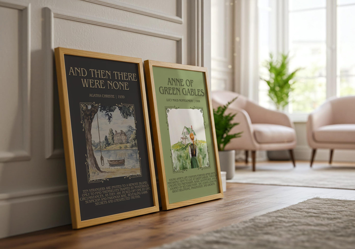 Anne Of Green Gables by Lucy Maud Montgomery Descriptive, High Quality Poster Print. Free Delivery Wall Art. Author and Blurb Book Artwork