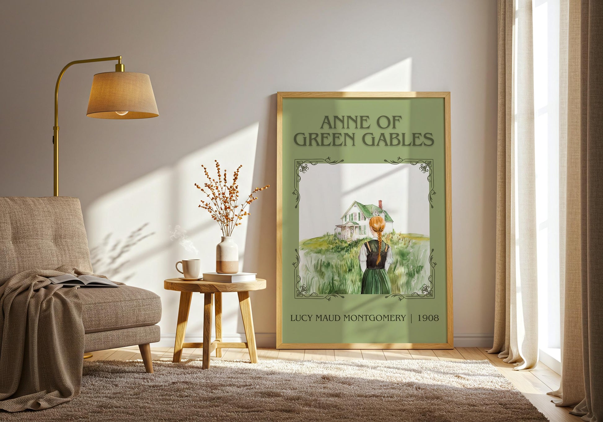 Anne Of Green Gables by Lucy Maud Montgomery High Quality Poster Print. Fast, Free Delivery Wall Art. Author and Blurb Book/Novel Artwork