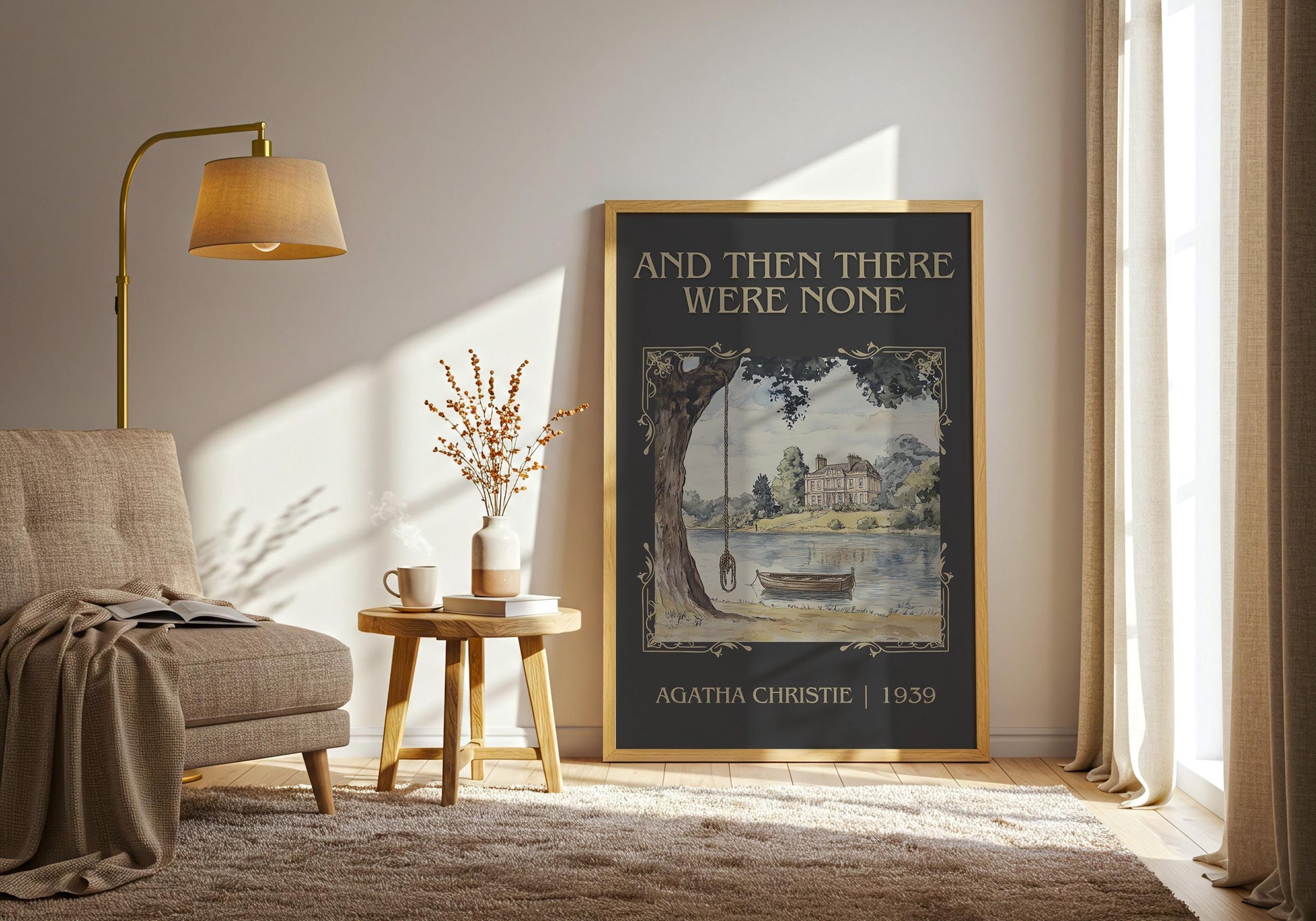And Then There Were None by Agatha Christie High Quality Poster Print. Free Delivery Wall Art. Author and Blurb Book Artwork