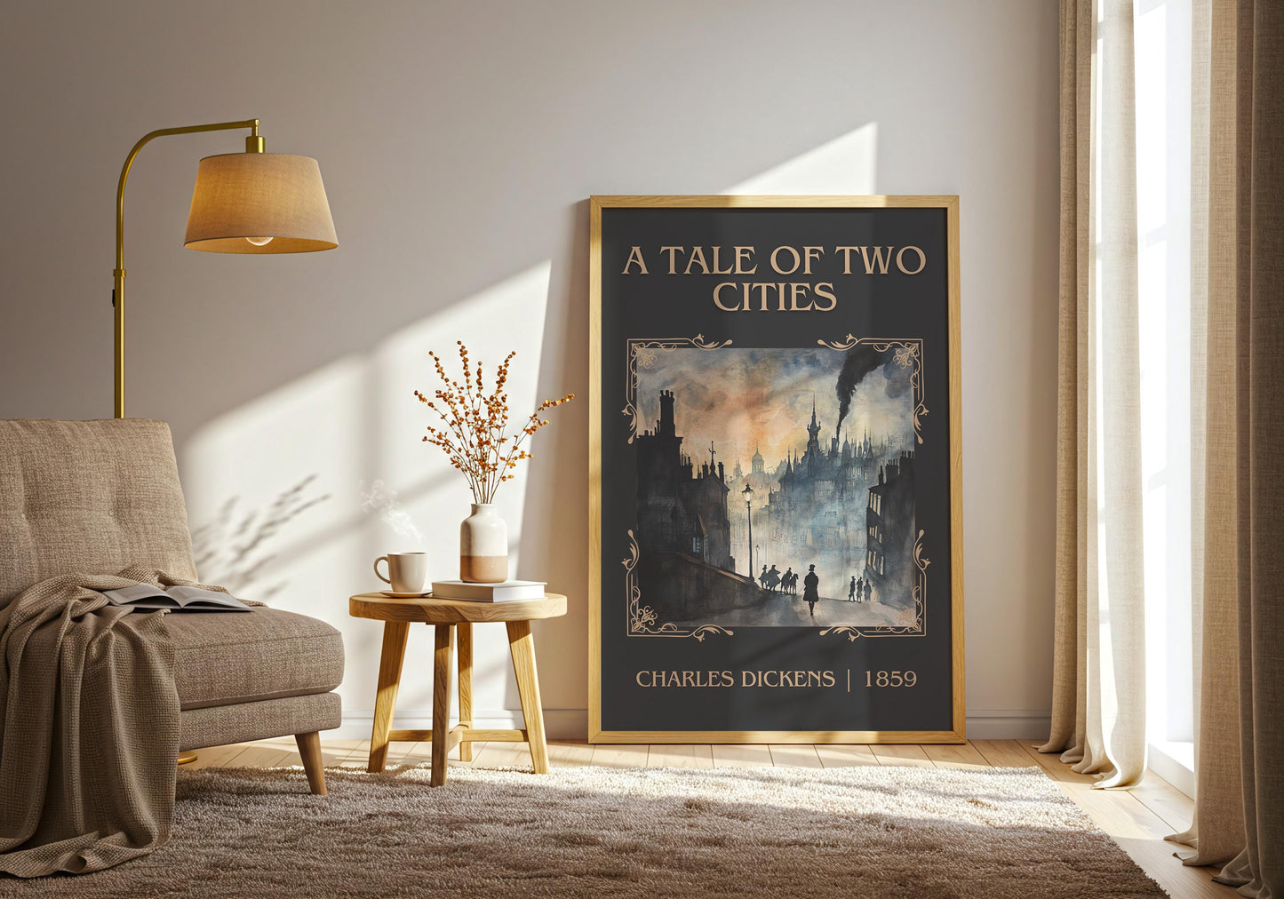 A Tale of Two Cities by Charles Dickens High Quality Poster Print. Fast, Free Delivery Wall Art. Author and Blurb Book Artwork