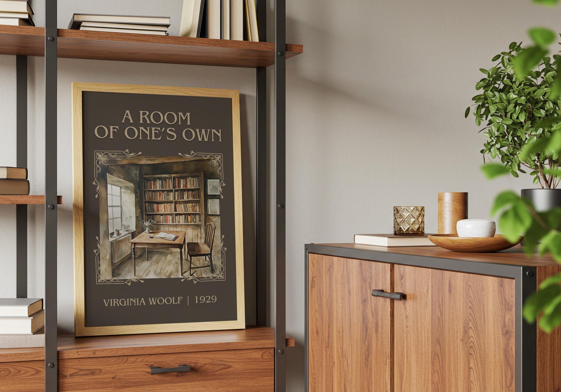A Room Of One's Own by Virginia Woolf High Quality Poster Print. Free Delivery Wall Art. Author and Blurb Book/Novel Artwork