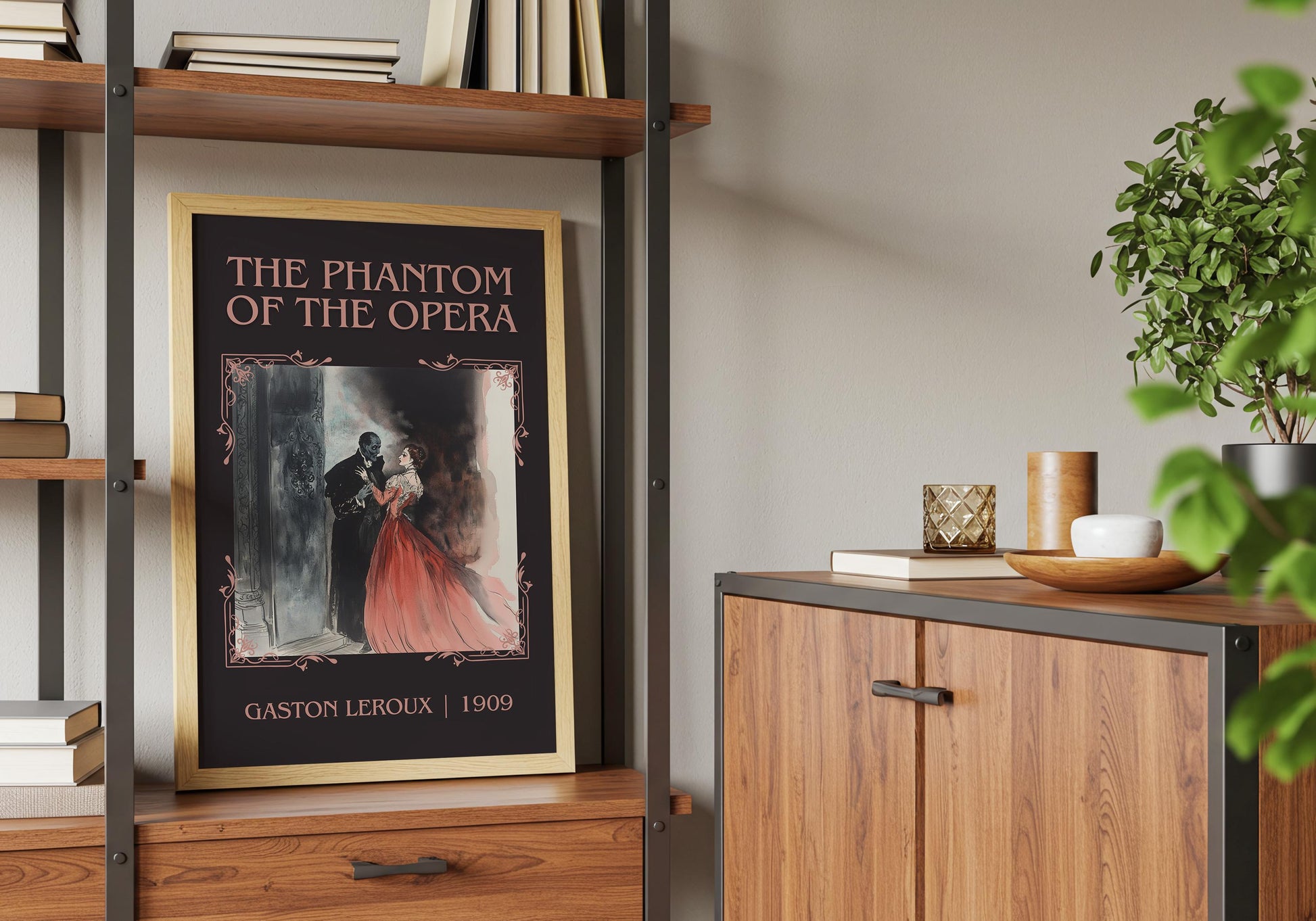 The Phantom Of The Opera by Gaston Leroux High Quality Poster Print. Fast Delivery Wall Art.Title,Author Book/Novel Artwork.Minimalist Clean