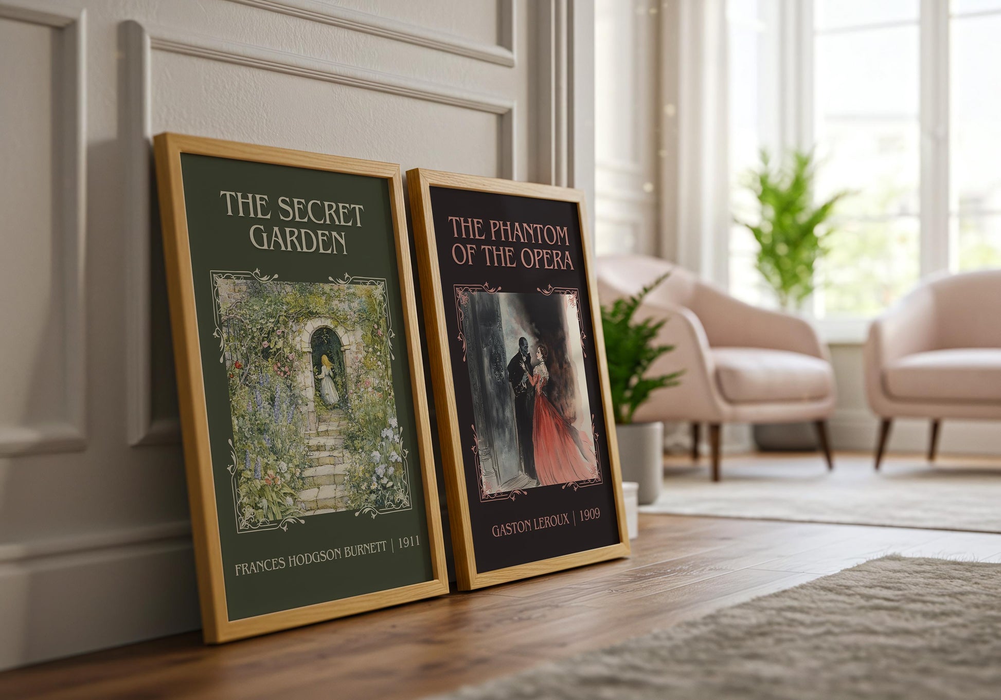 The Phantom Of The Opera by Gaston Leroux High Quality Poster Print. Fast Delivery Wall Art.Title,Author Book/Novel Artwork.Minimalist Clean