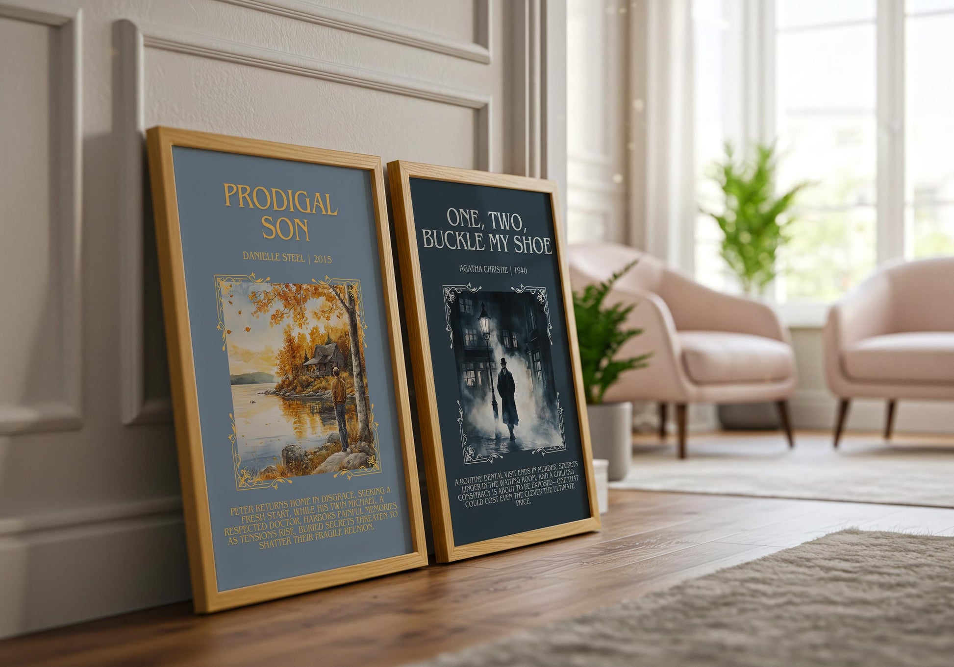 One Two Buckle My Shoe by Agatha Christie Descriptive, High Quality Poster Print.Free Delivery Wall Art.Author&Blurb Book Artwork.Novel Gift